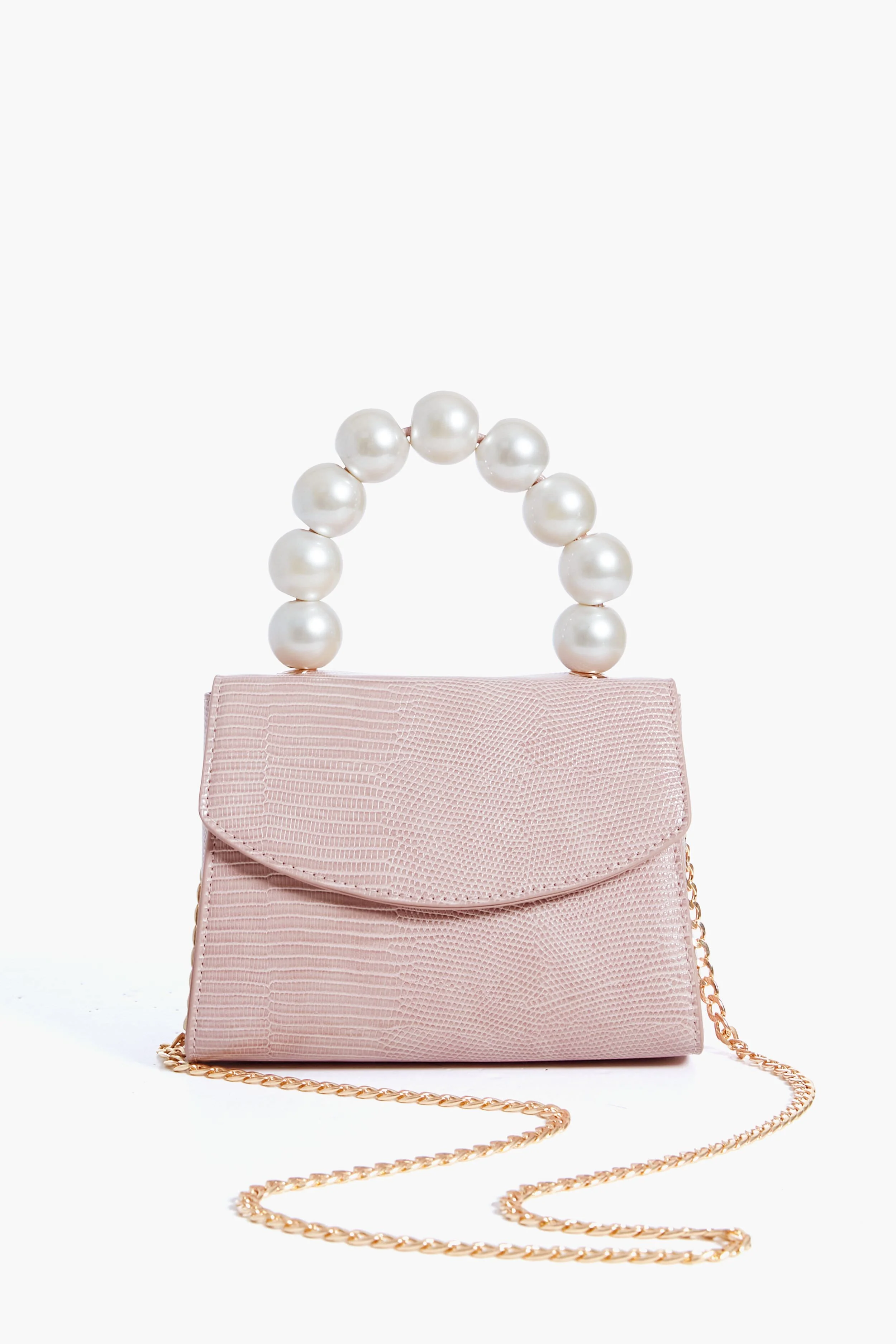 Pink Peta Pearl Handle Bag - Image 4