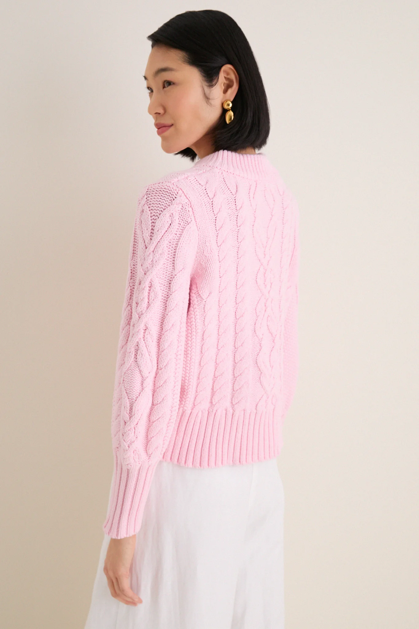 Pink Salt Cotton Colette Cardigan - Image 4
