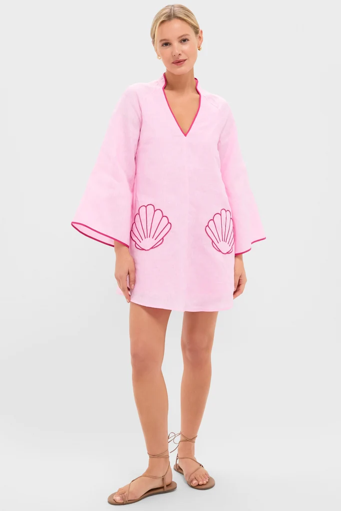 Pink Seashell Oceana Mini Dress - Image 6