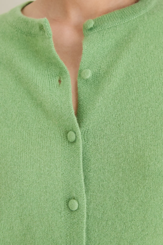 Pistachio Cashmere Riley Cardigan - Image 6