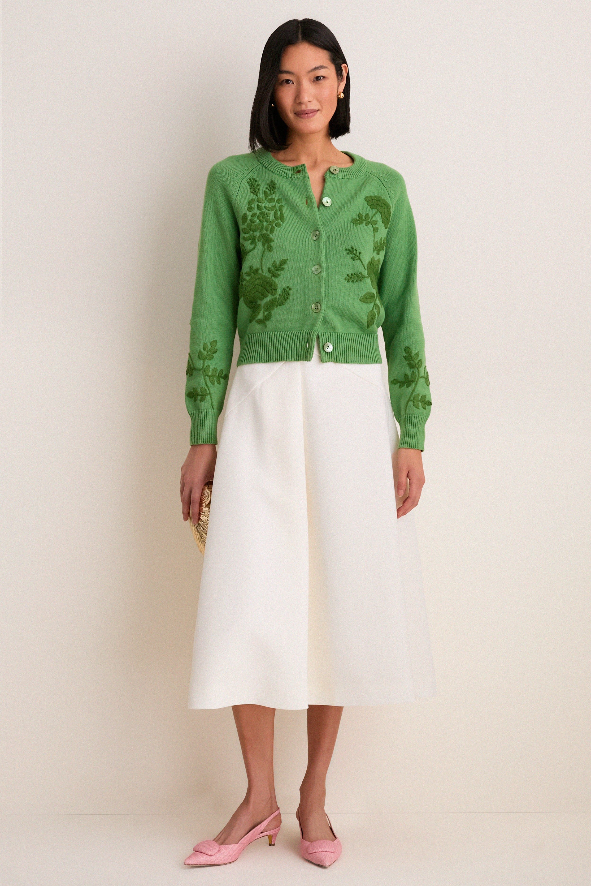 Pistachio Embroidered Floral Quincy Sweater - Image 7
