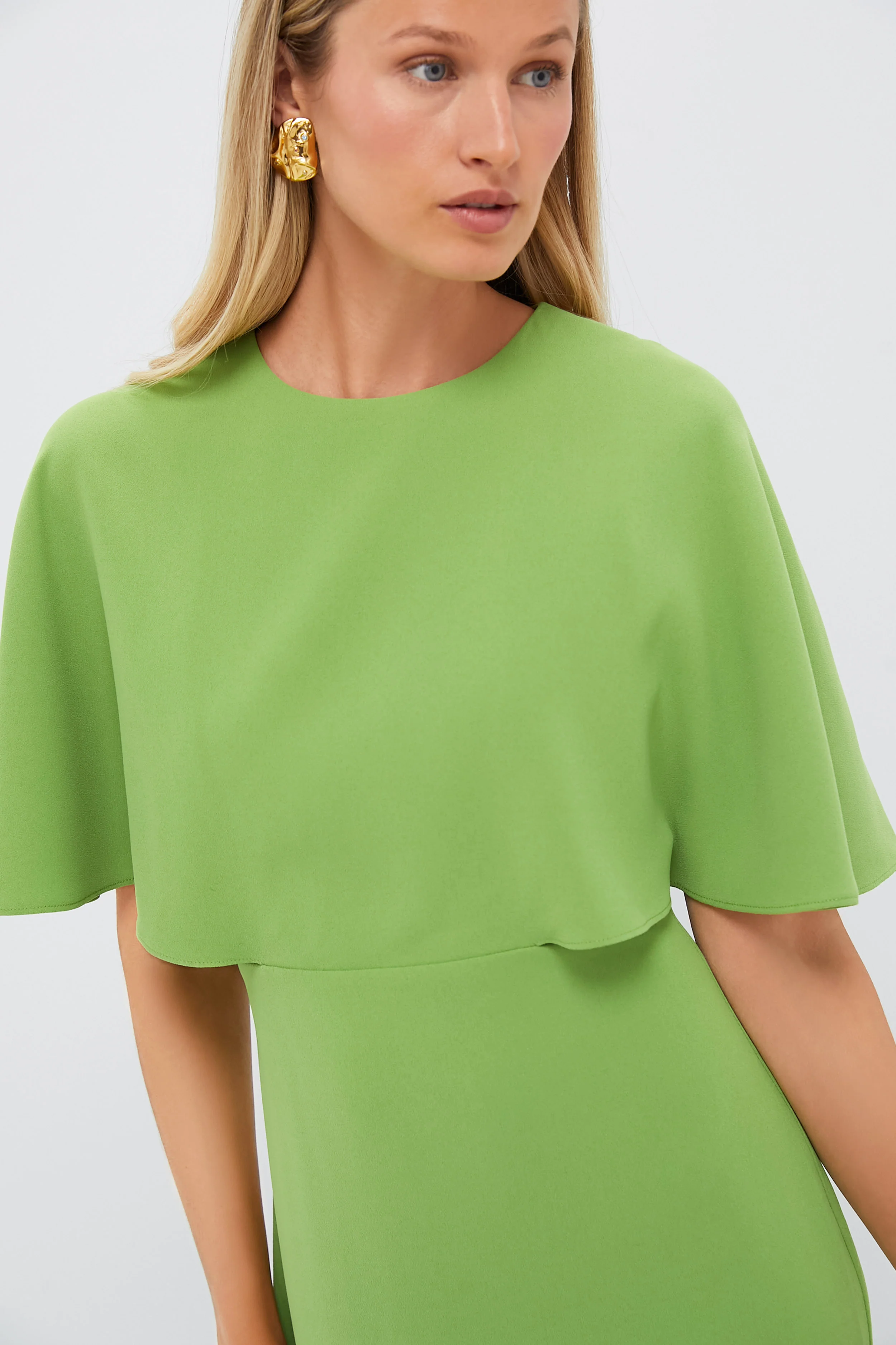 Pistachio Green Cape Lindy Dress - Image 6