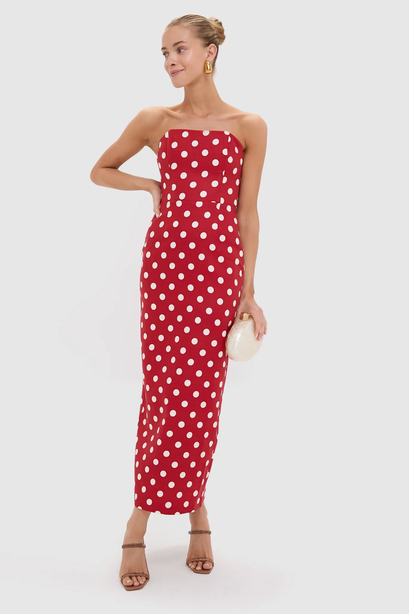 Polka Dot Romeo Strapless Dress - Image 2