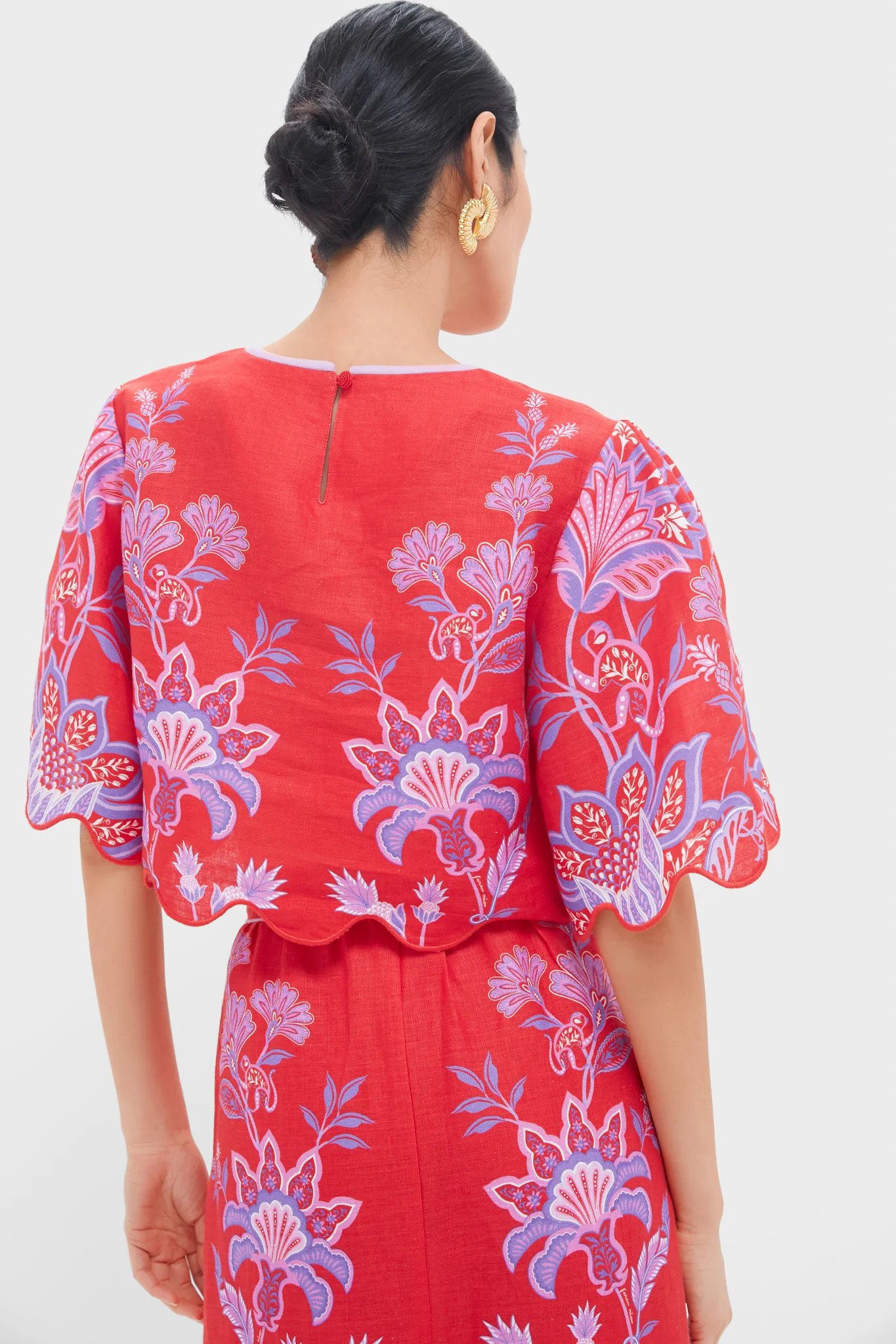 Porcelain Garden Red Blouse - Image 4