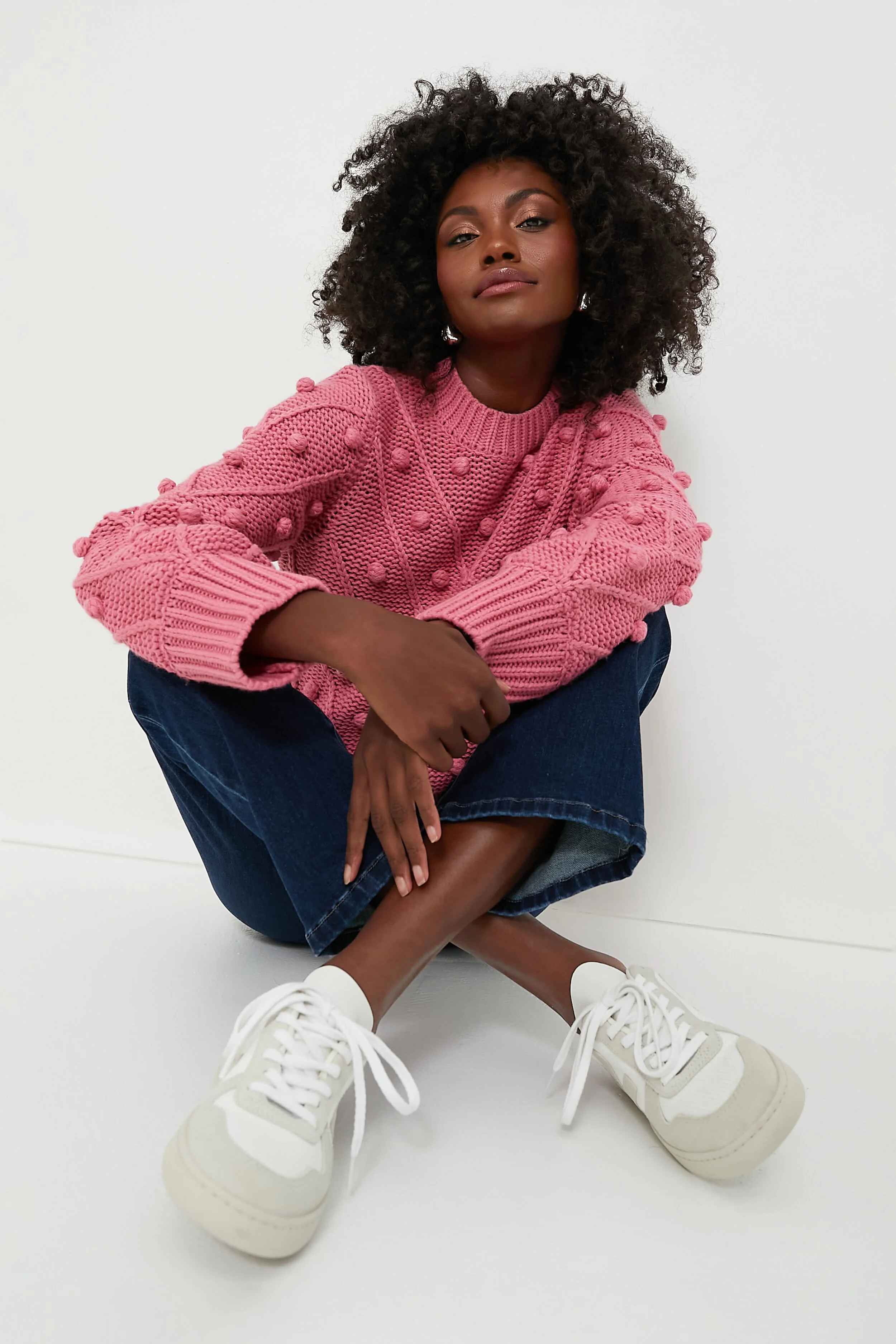 Punchy Pink PomPom Lainey Sweater - Image 7