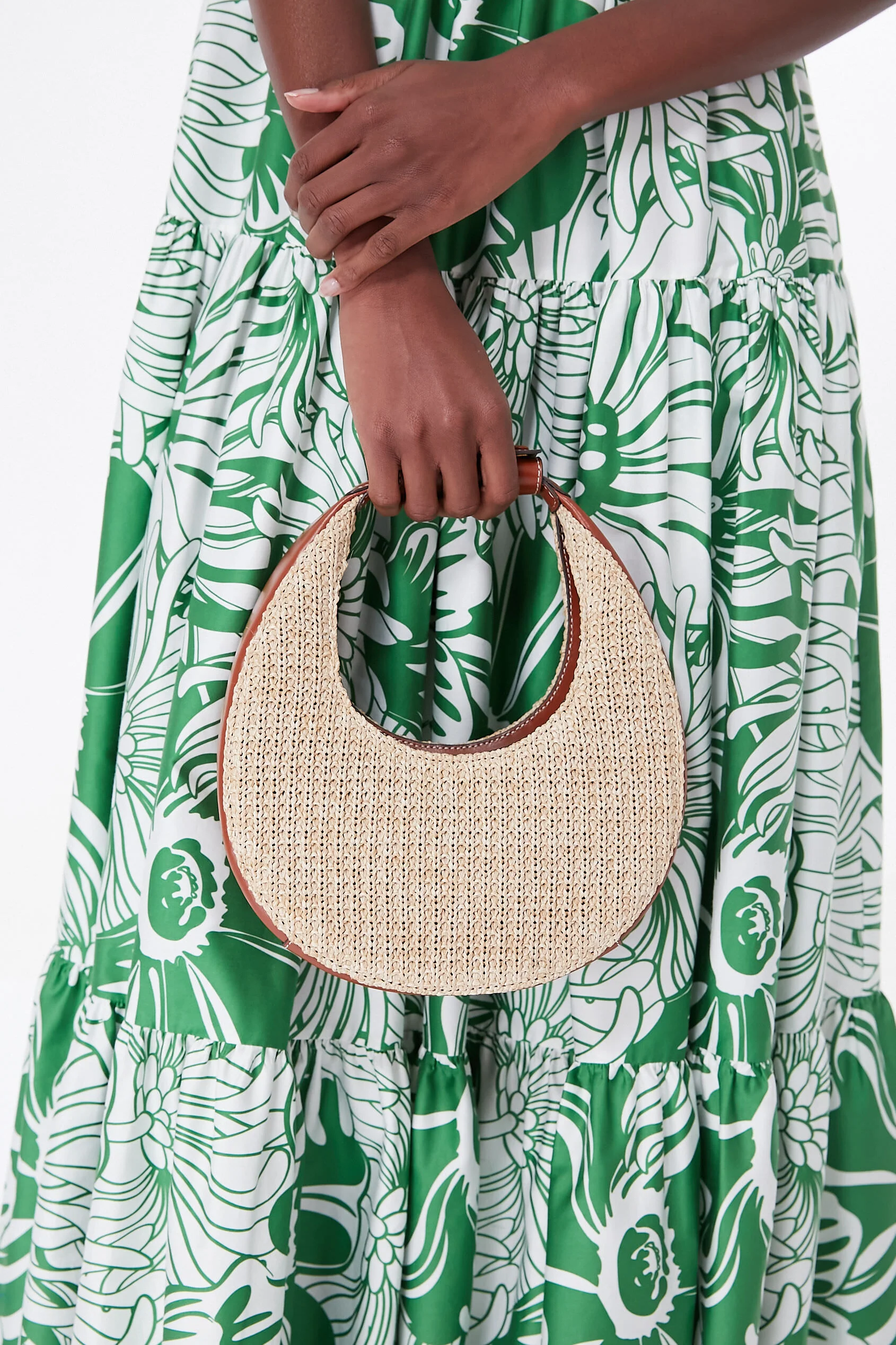 Raffia Mini Moon Bag - Image 2