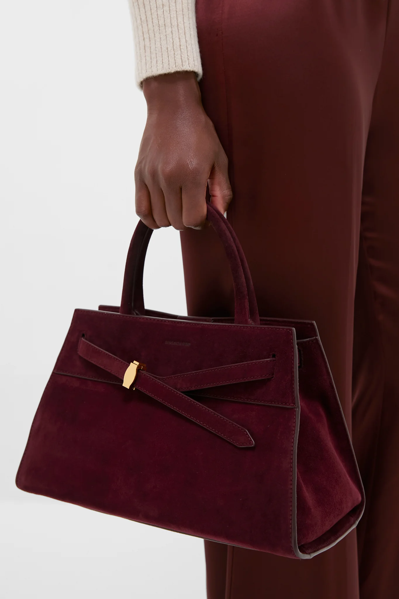 Raisin Suede Veronica Beard Dash Bag - Image 4