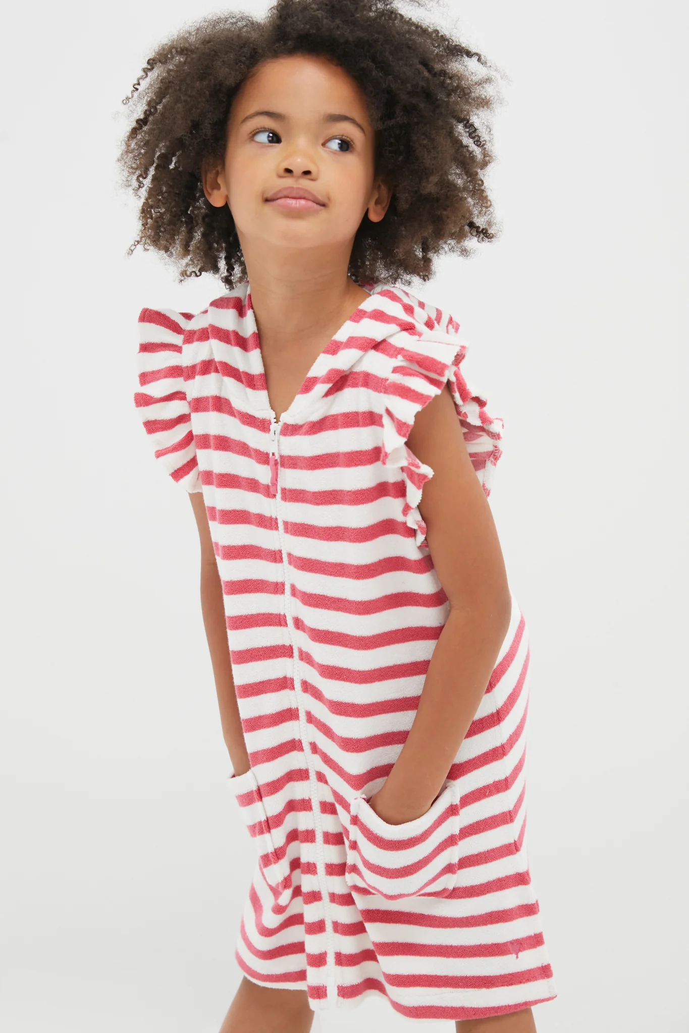 Rapture Rose Stripe Terry Coverup - Image 4