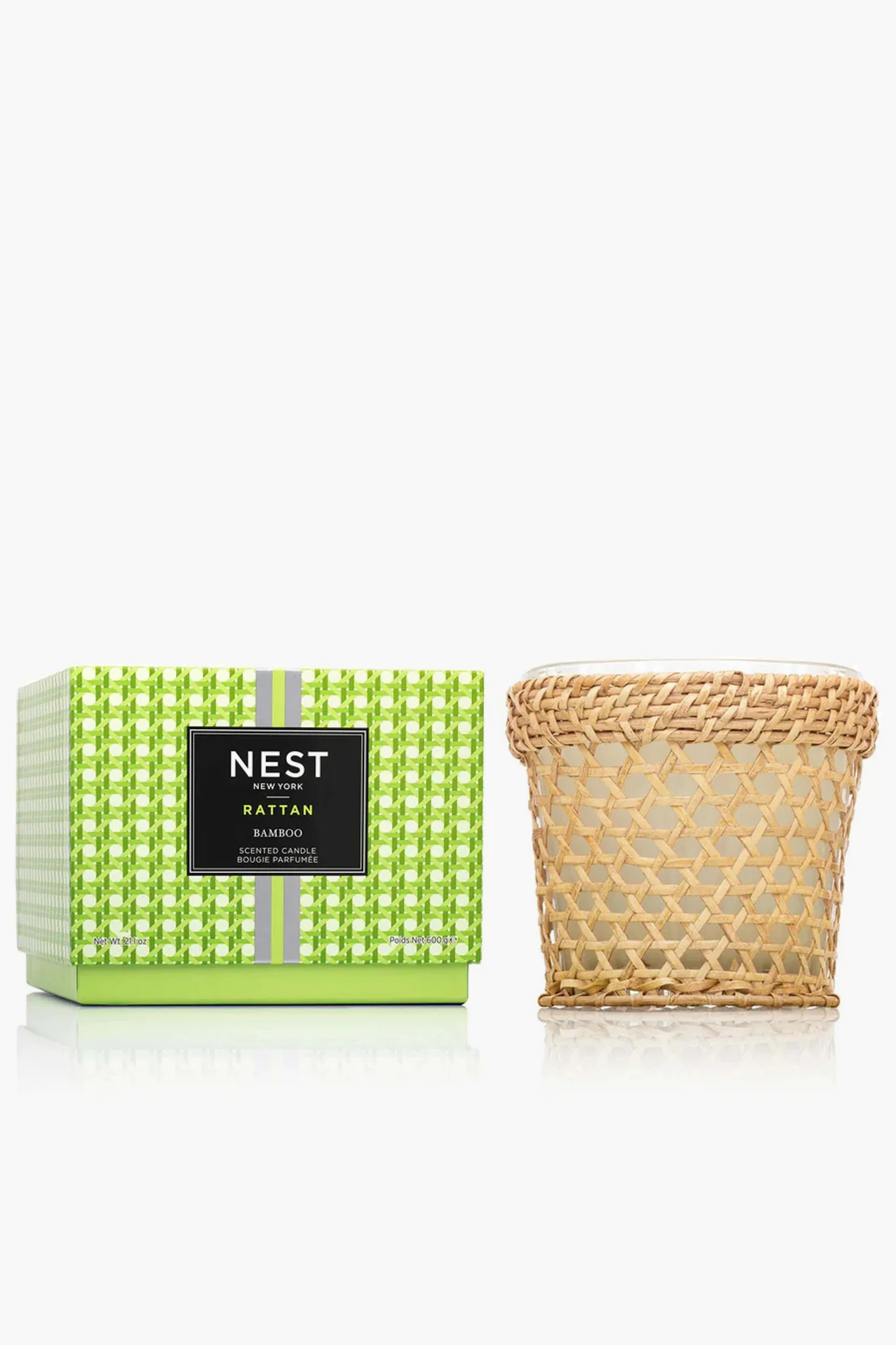Rattan Bamboo 3 Wick Candle - Image 2