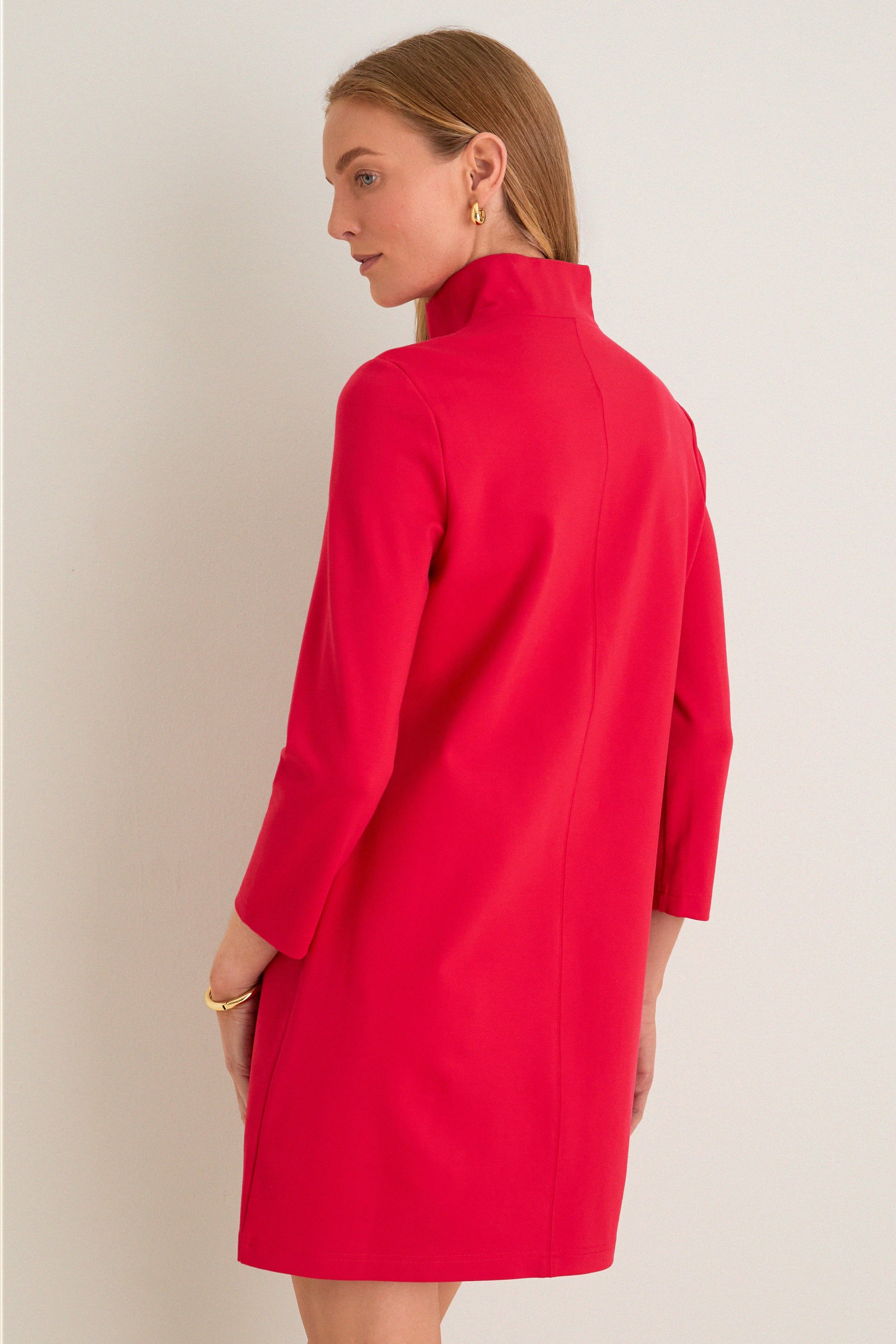 Red Ponte Clifton Dress - Image 4