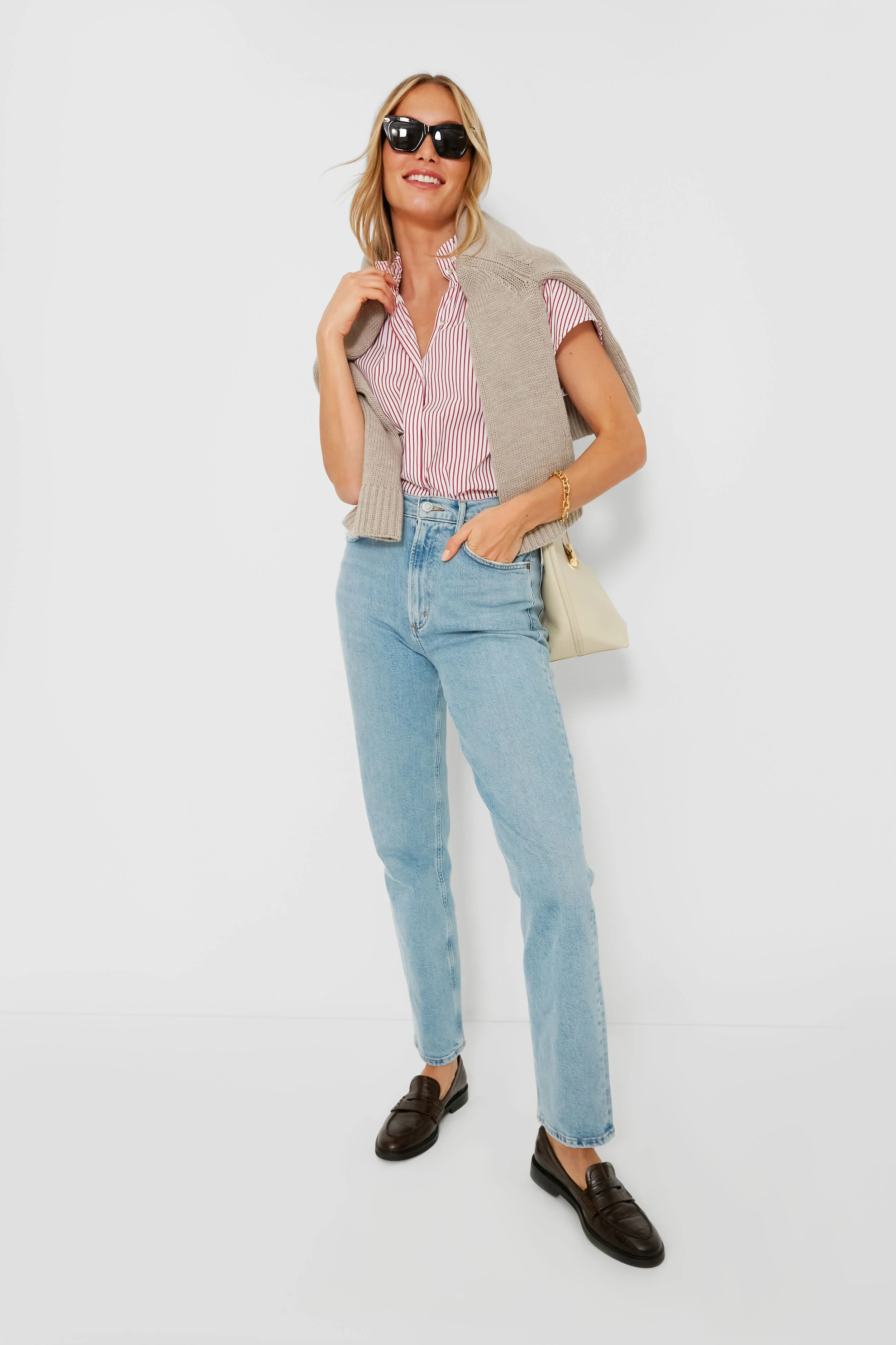 Red Stripe Rae Blouse - Image 2