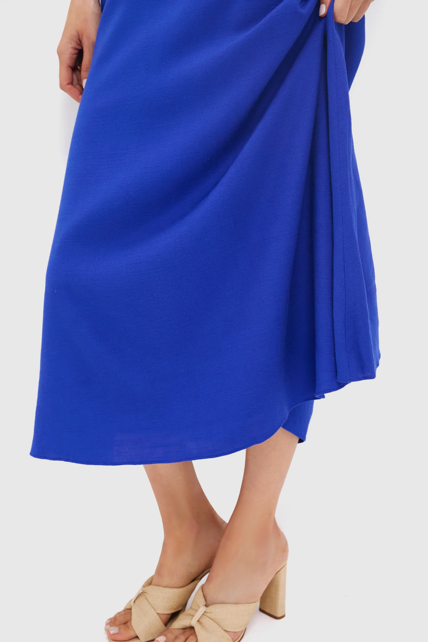 Royal Blue Beaded Azure Midi Dress - Image 5