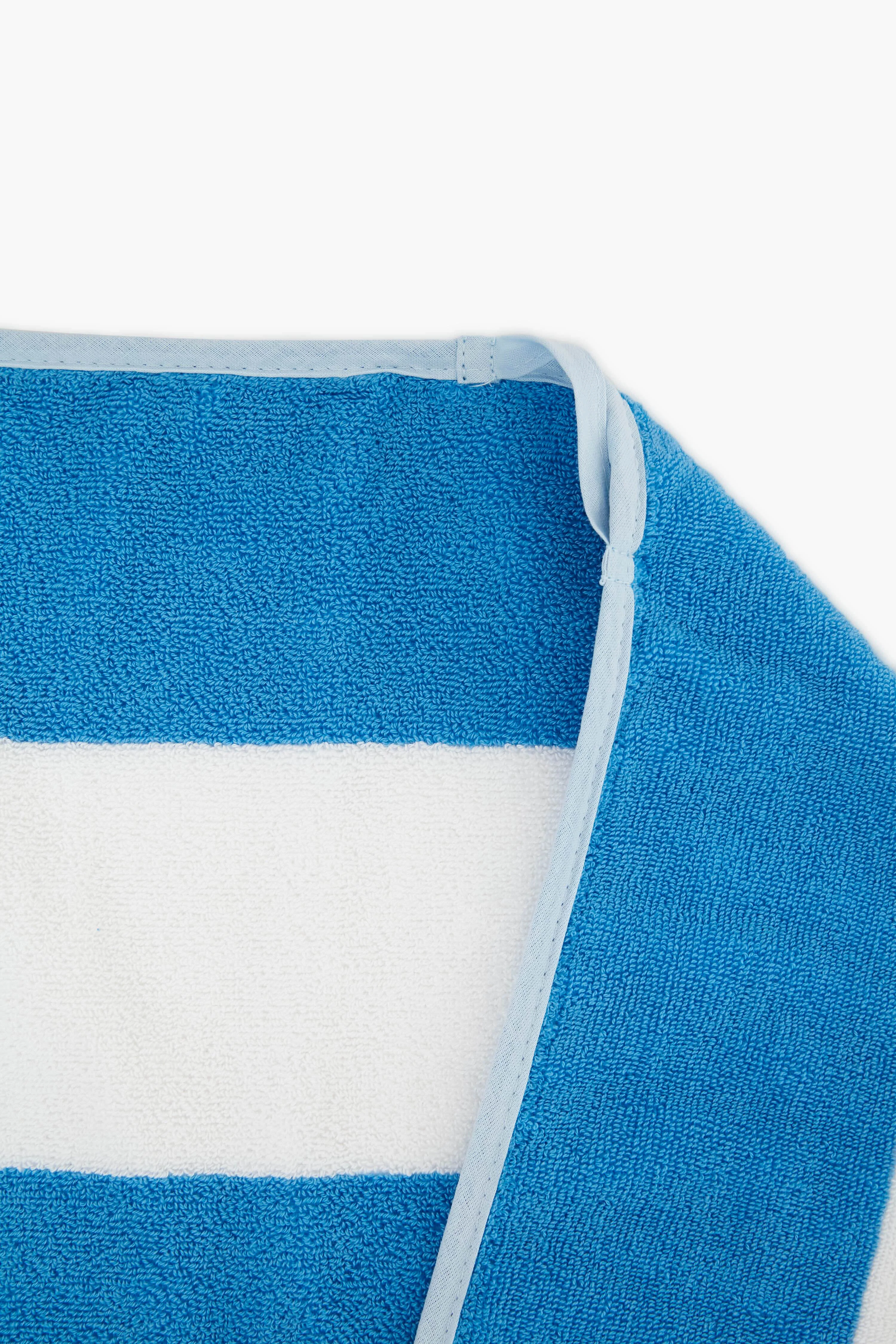 Royal Blue Stripe Beach Towel - Image 3
