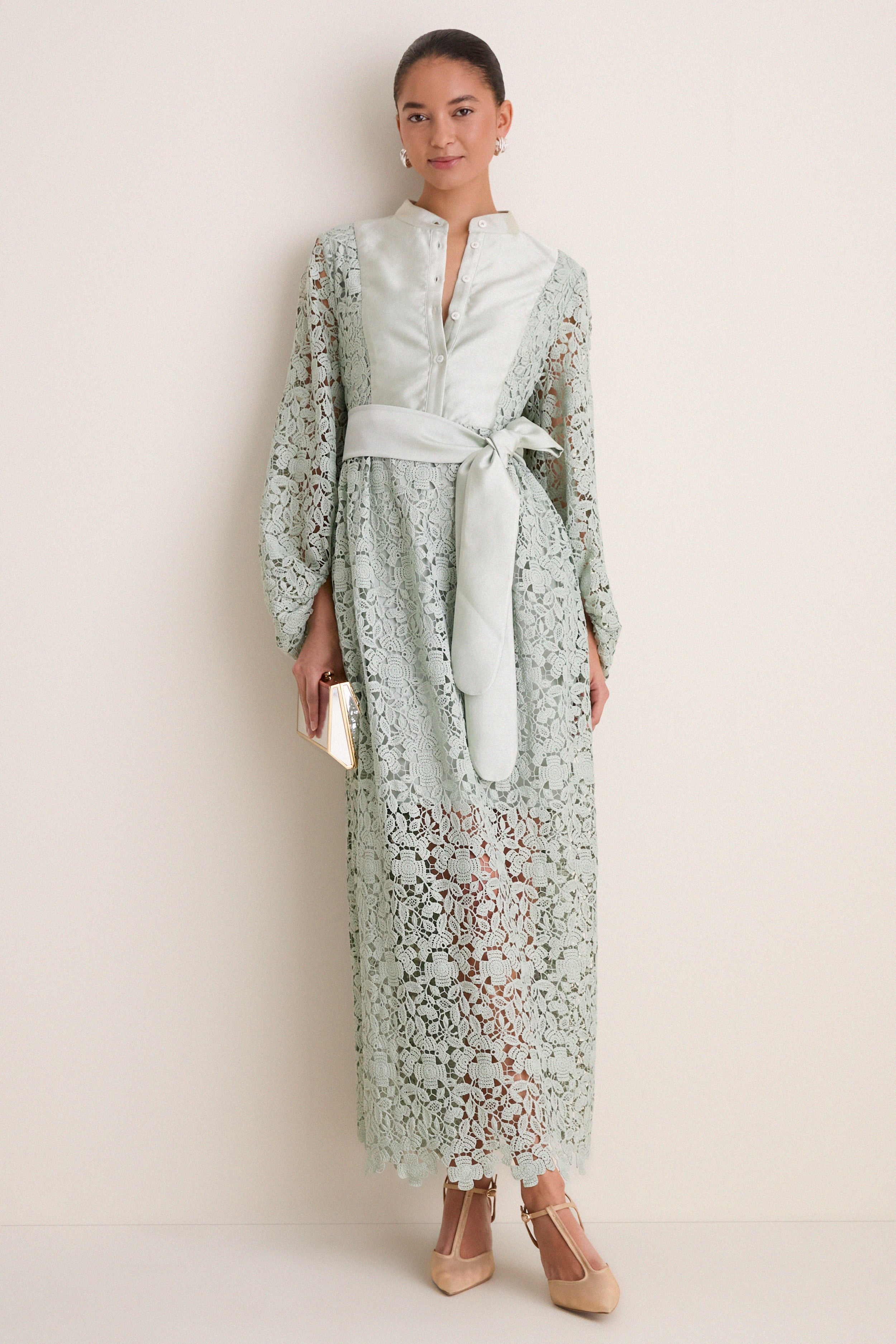 Sage Lace Calliope Dress - Image 3
