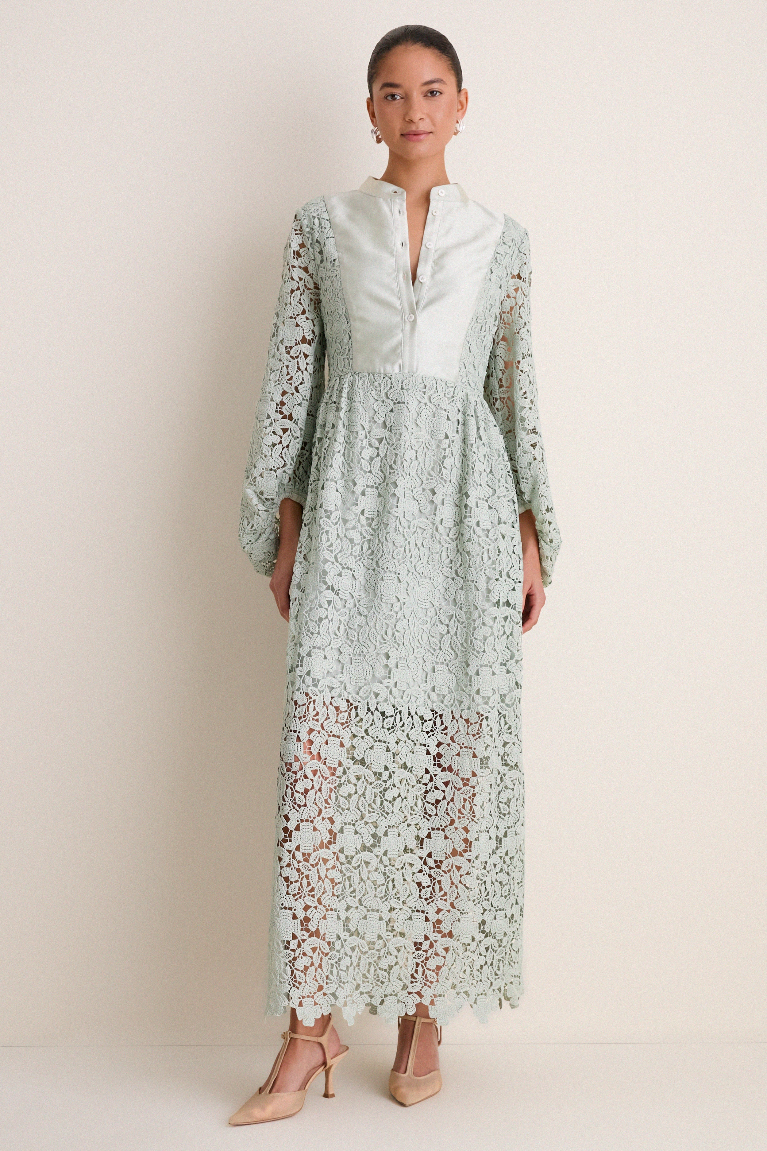 Sage Lace Calliope Dress - Image 6