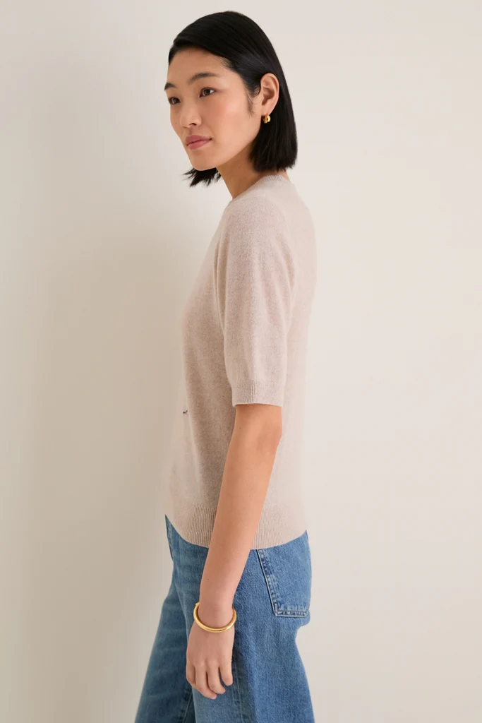 Sandstone Cashmere Short Sleeve Noemie Sweater - Image 3
