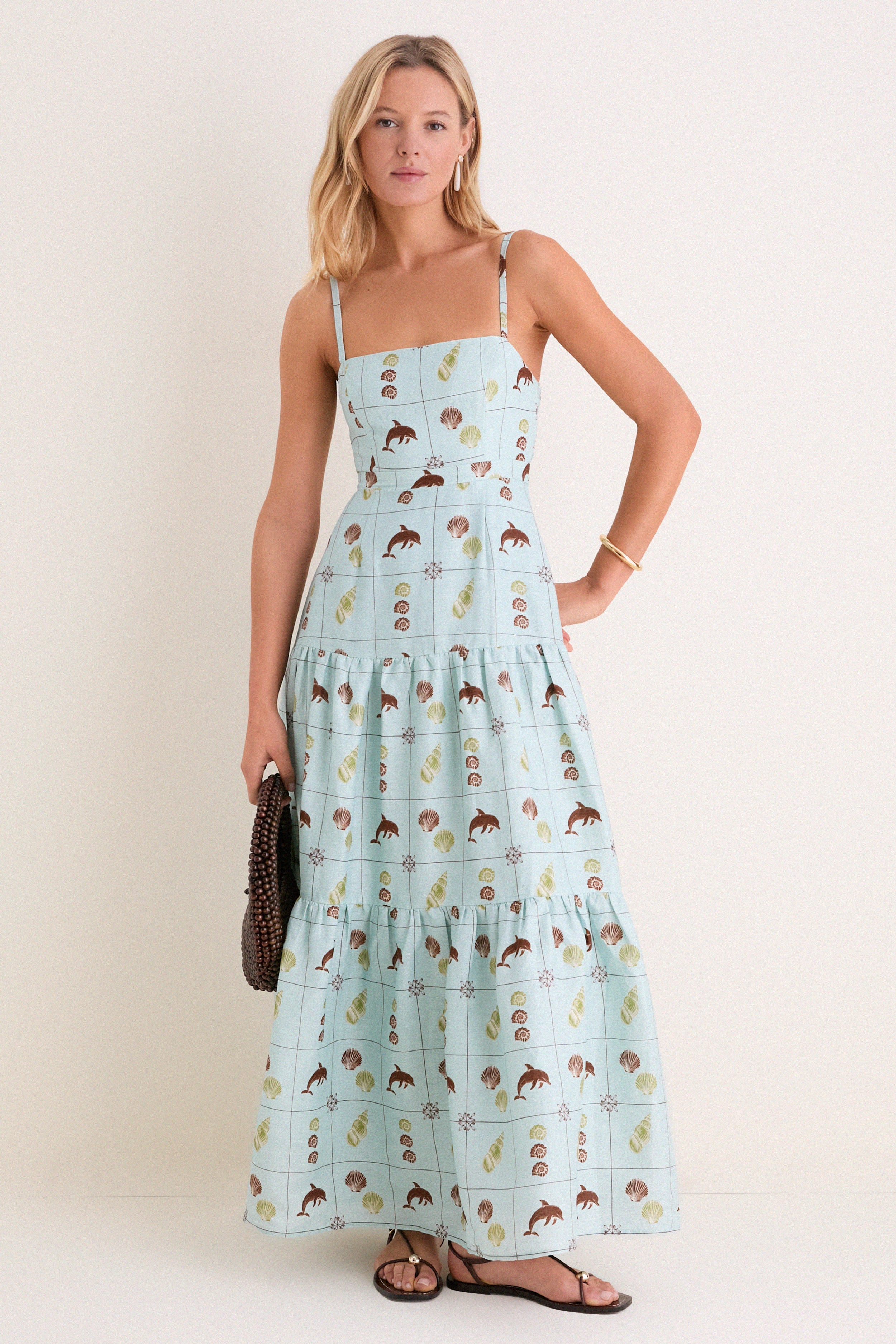 Seashell Tile Celine Maxi Dress - Image 3