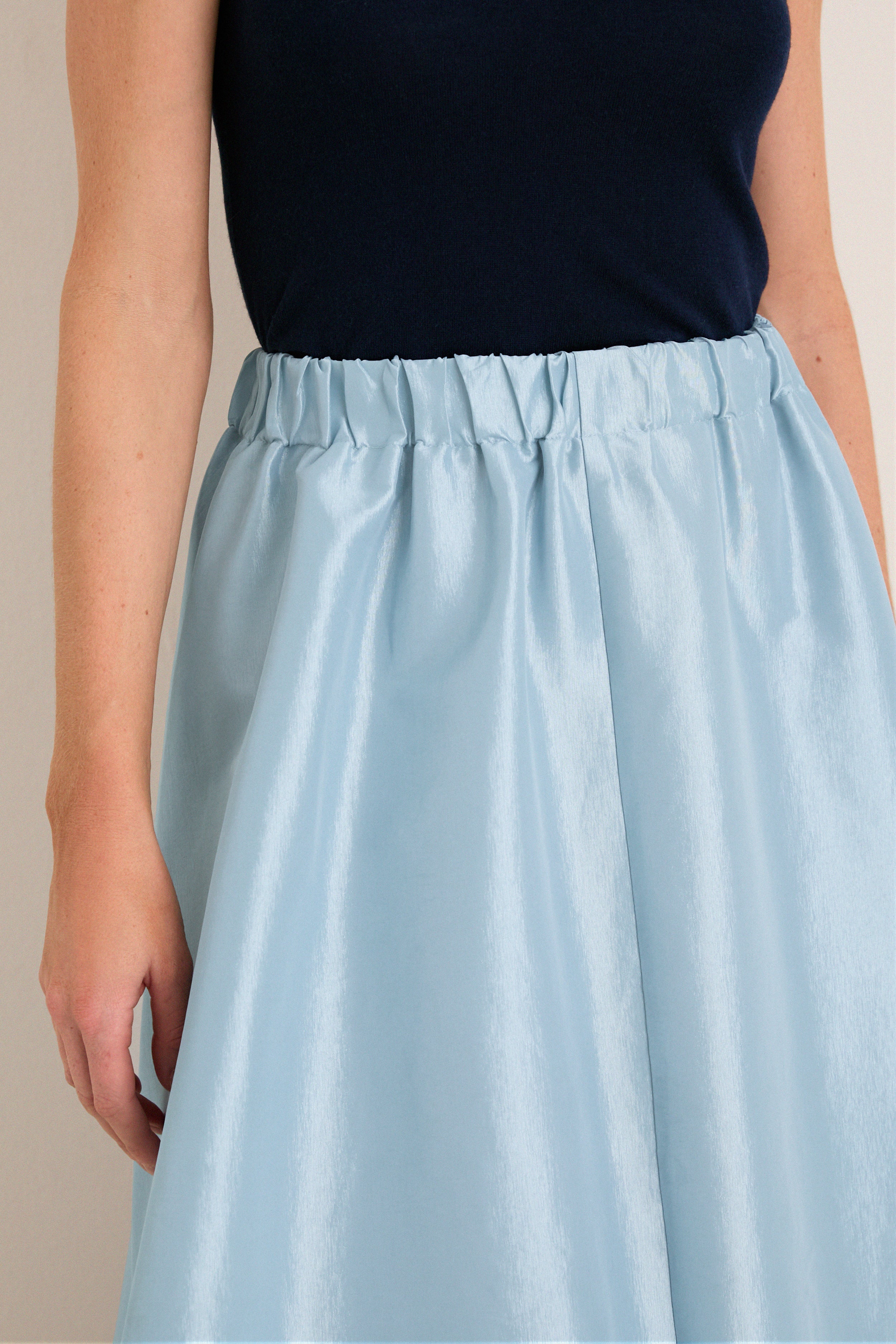 Sky Blue Taffeta Cynthia Bubble Skirt - Image 7