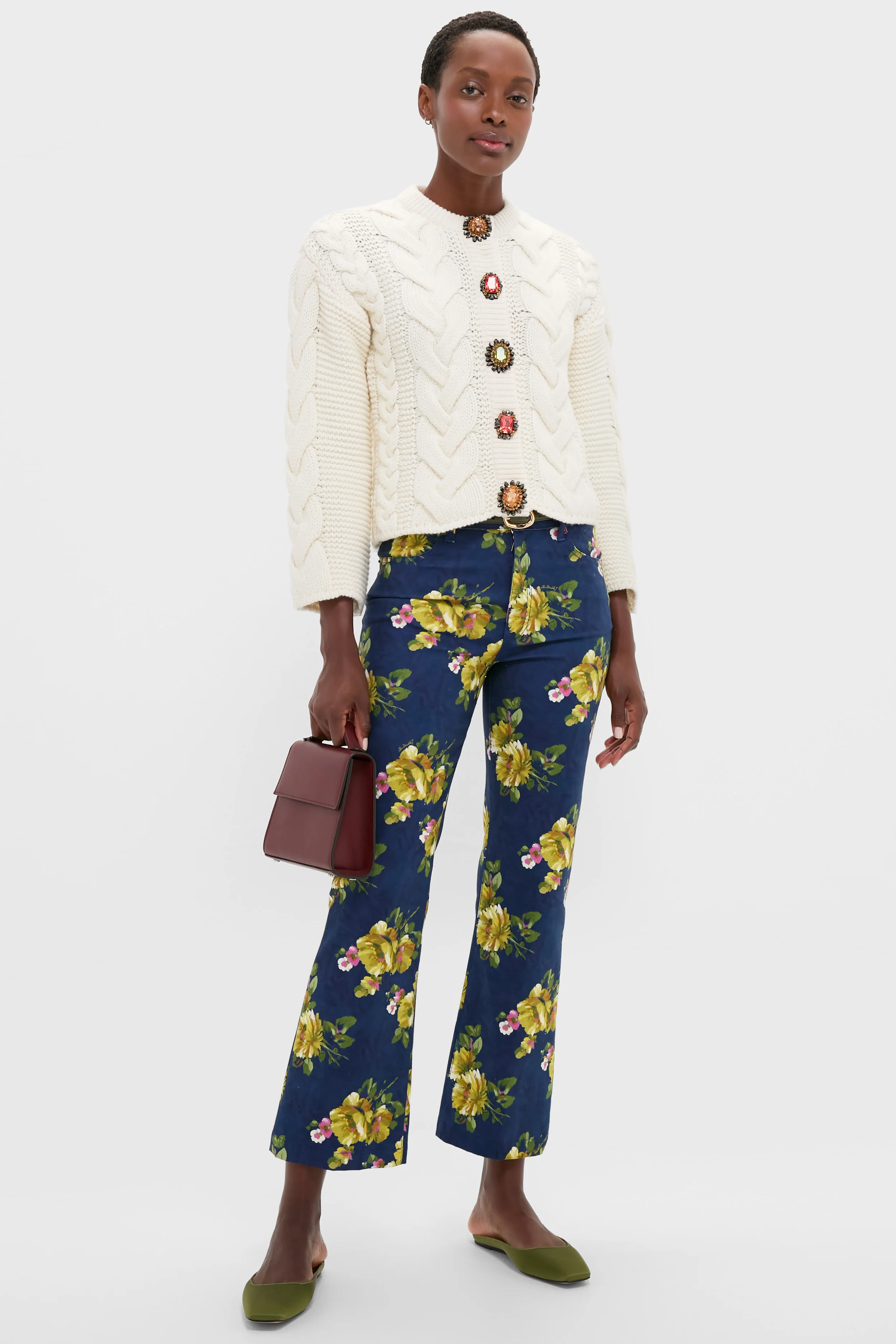 Solid White Portrait Cardigan - Image 2