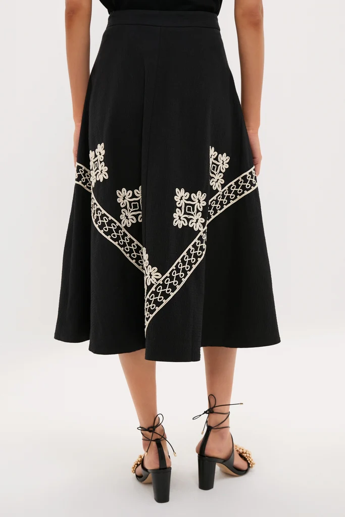 Soutache Cotton Andrea Circle Skirt - Image 4
