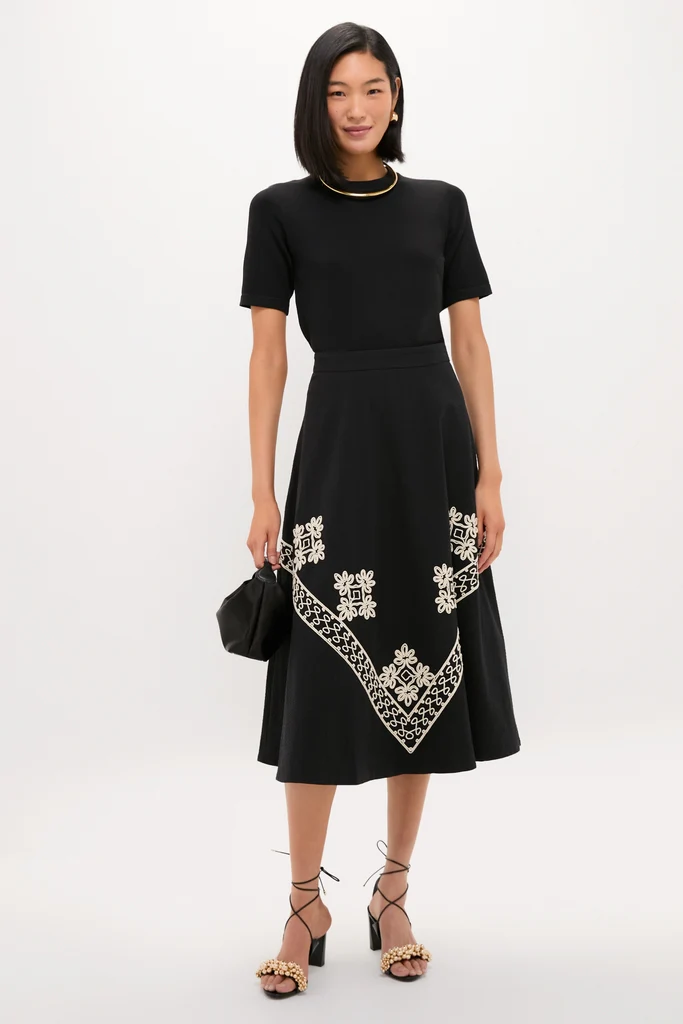 Soutache Cotton Andrea Circle Skirt - Image 7