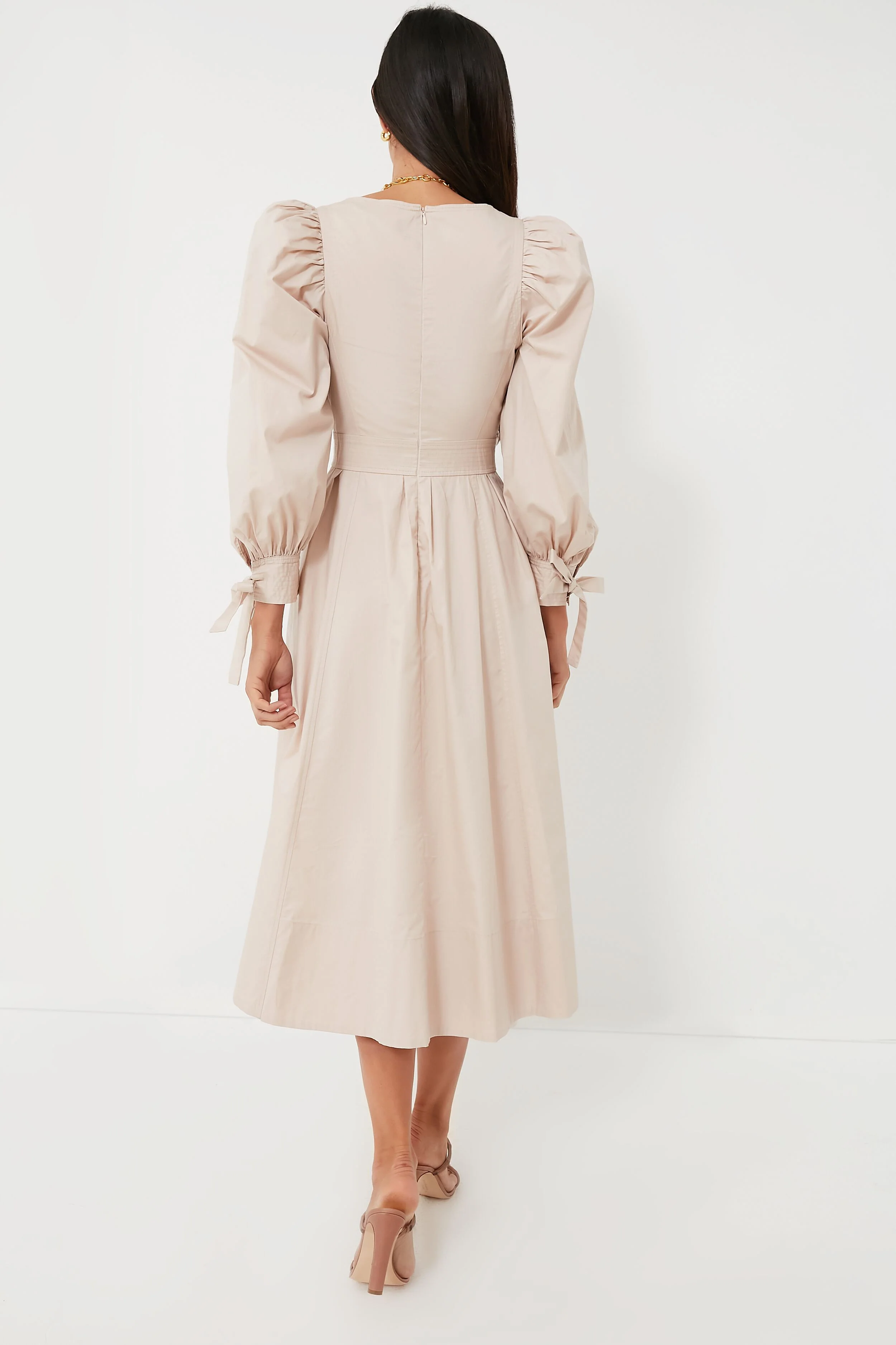 Stone Beige Leighton Midi Dress - Image 4
