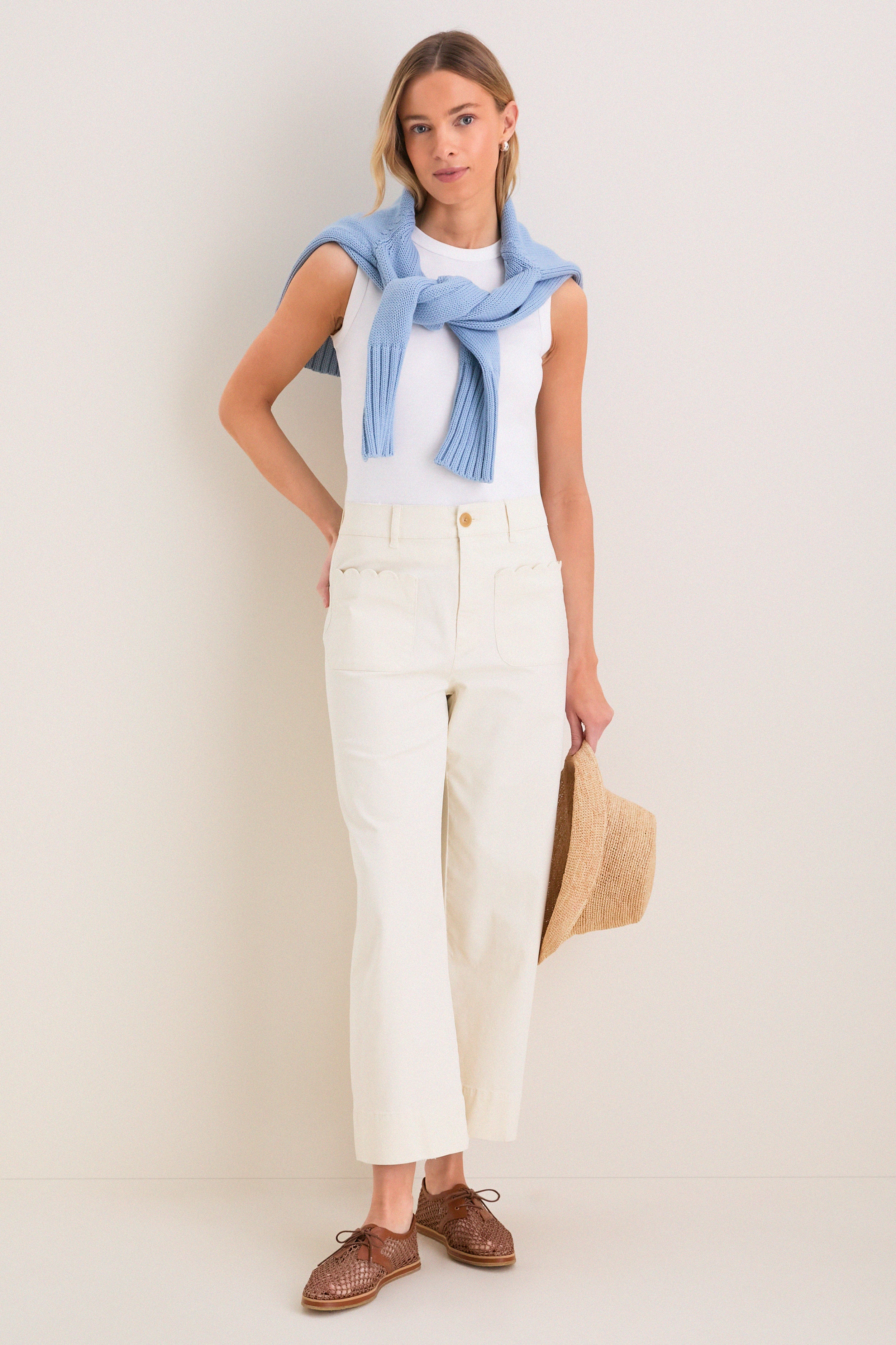 Stone Chino Wide Leg Davis Pants - Image 2