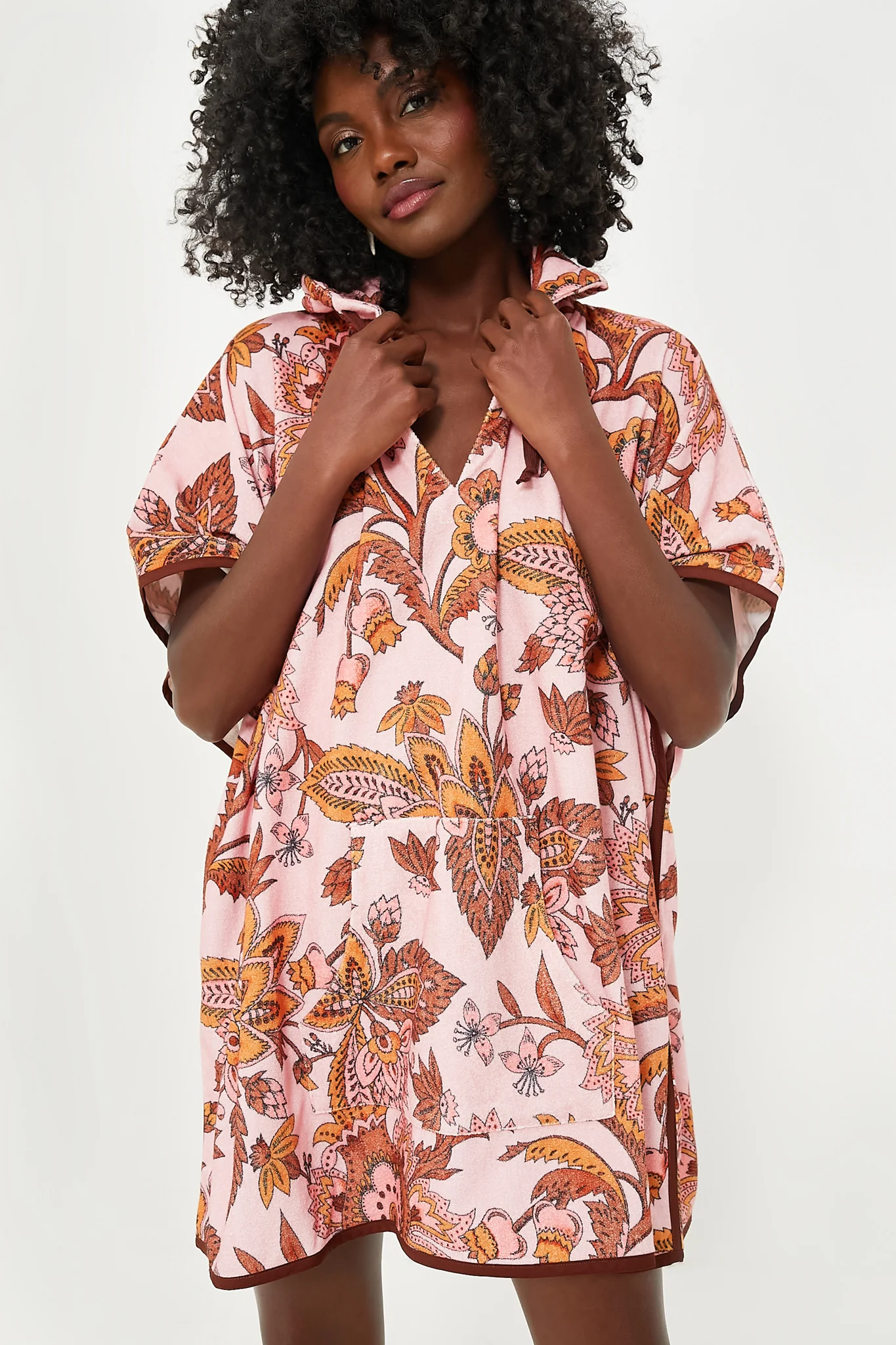 Sunset Chintz Terrycloth Coverup - Image 2
