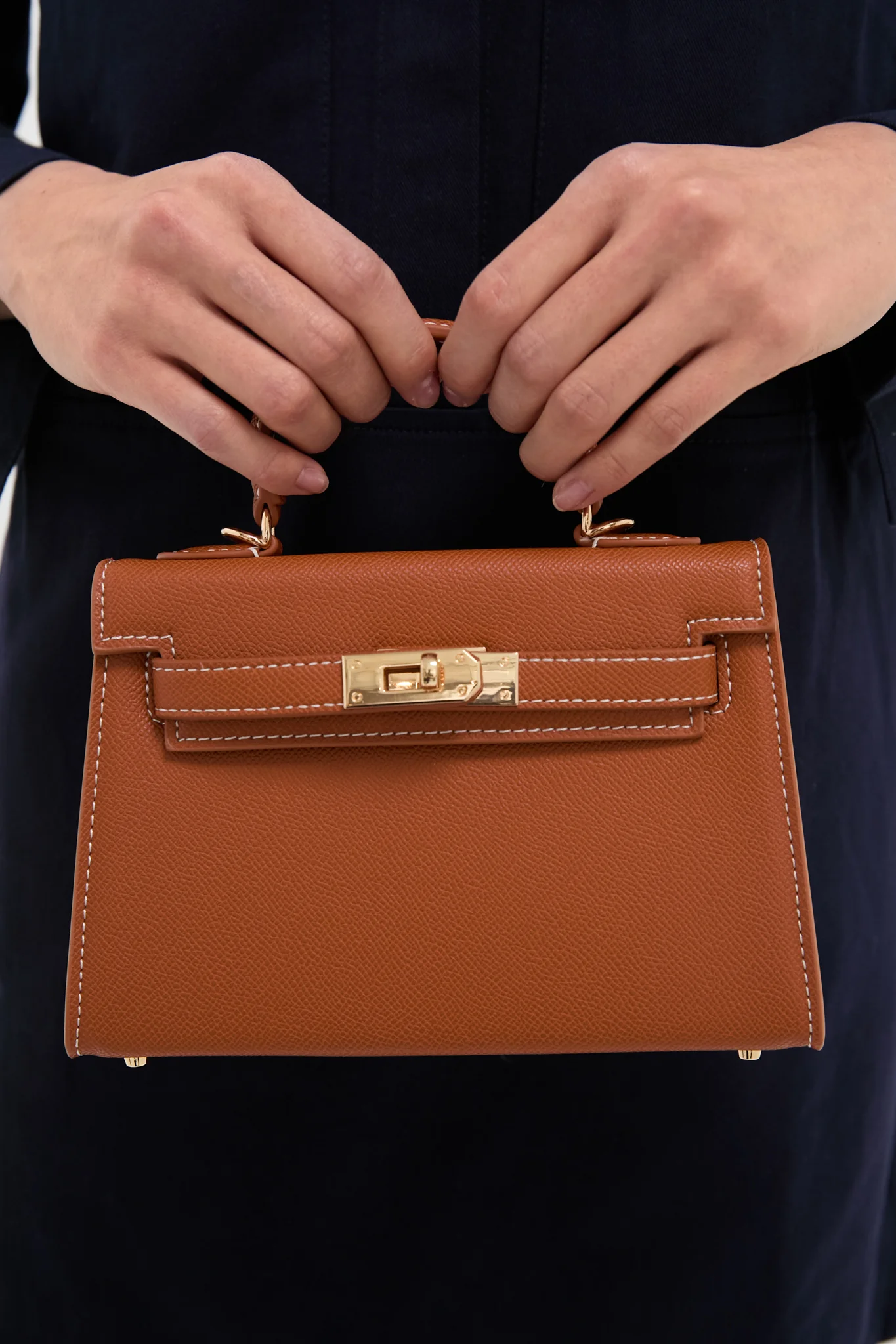 Tan Hariette Handle Bag - Image 2