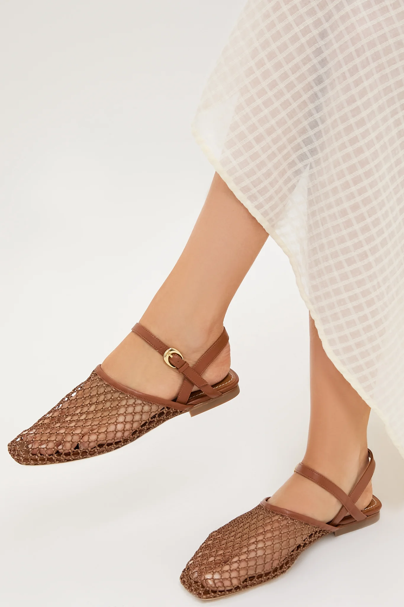 Tan Netting Rete Sandal - Image 3