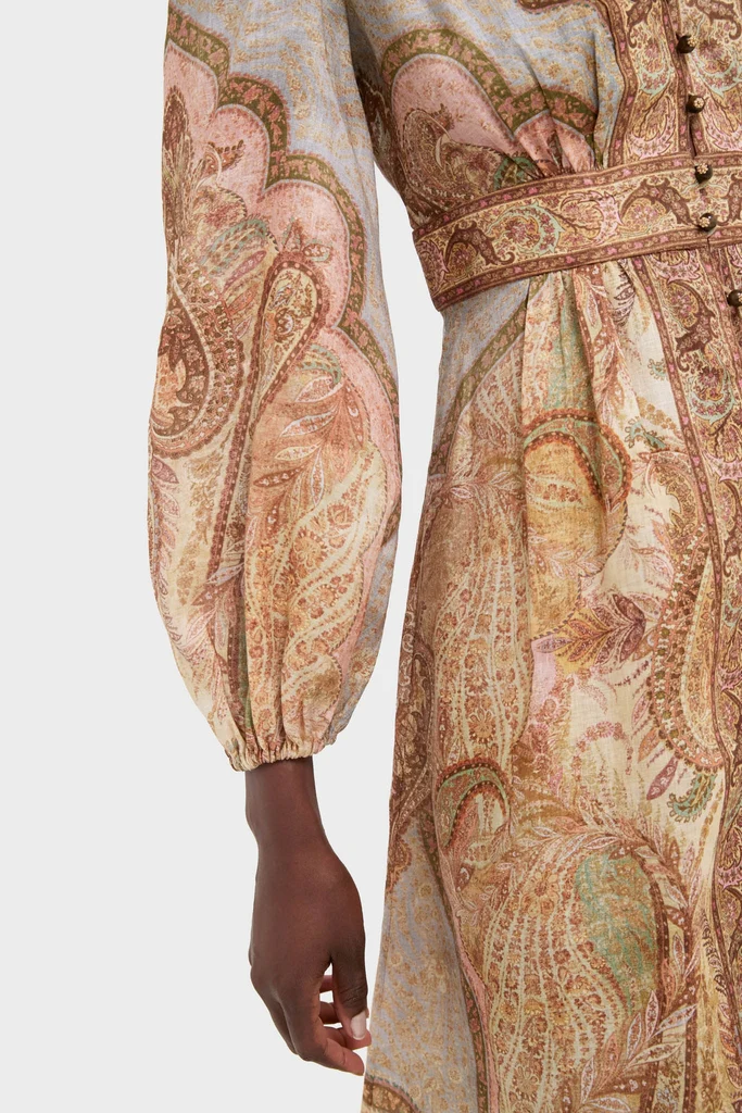 Tapestry Multi Wanderlust Plunge Midi Dress - Image 6
