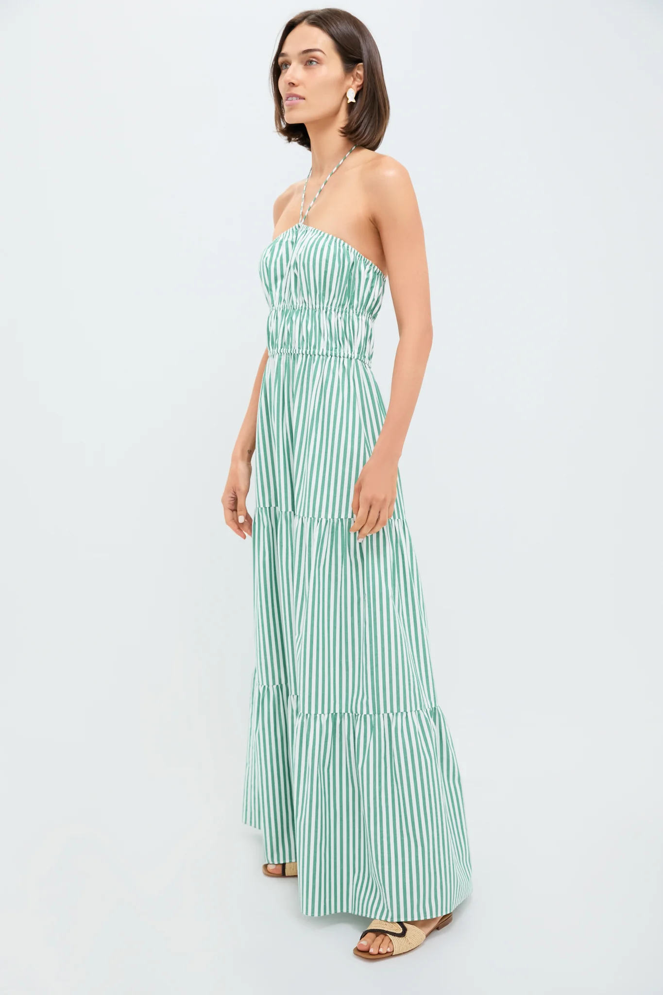 Tennis Green Striped Jodie Dress - Image 3