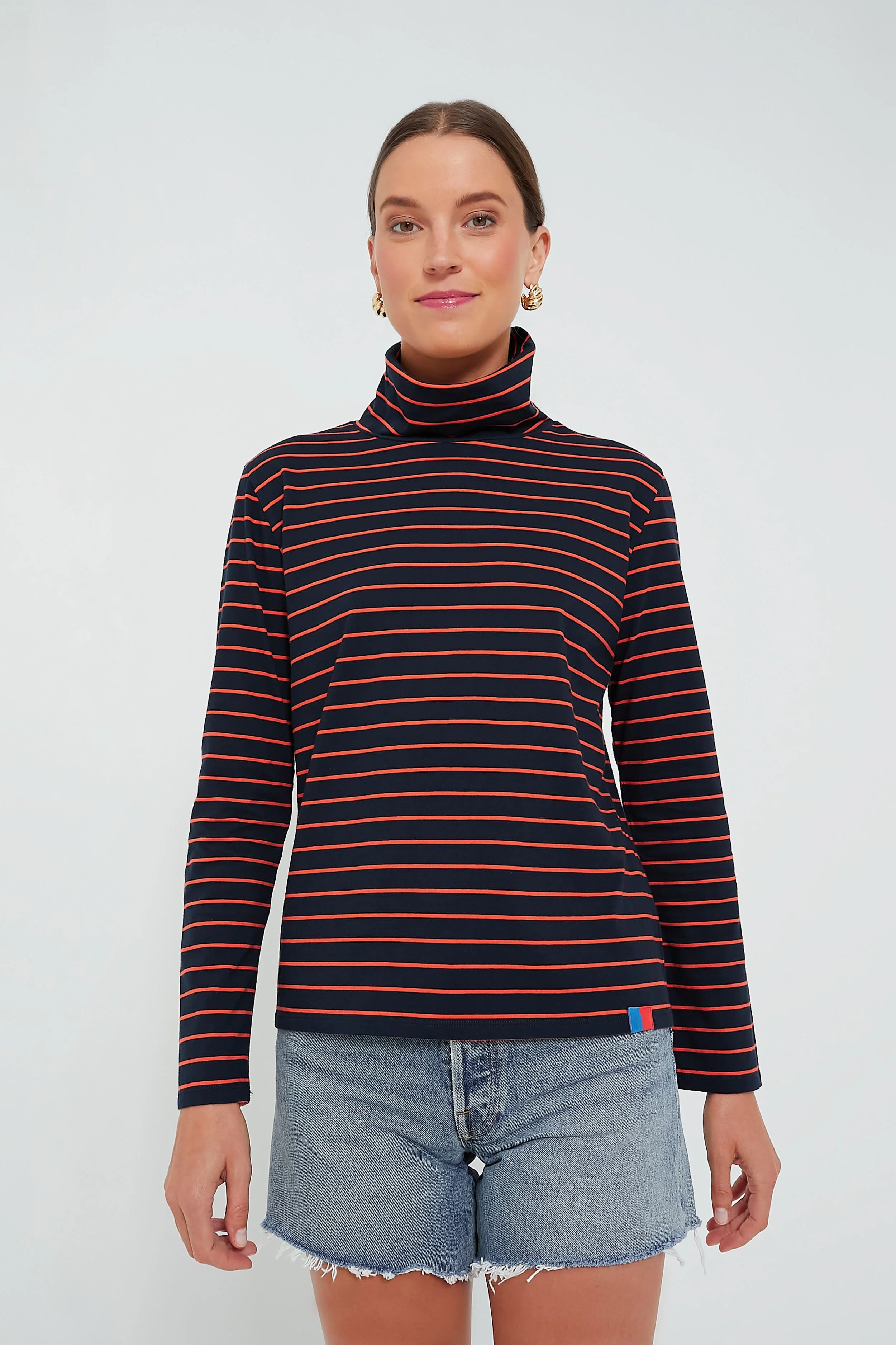 The Navy and Poppy Striped Turtleneck - Image 5