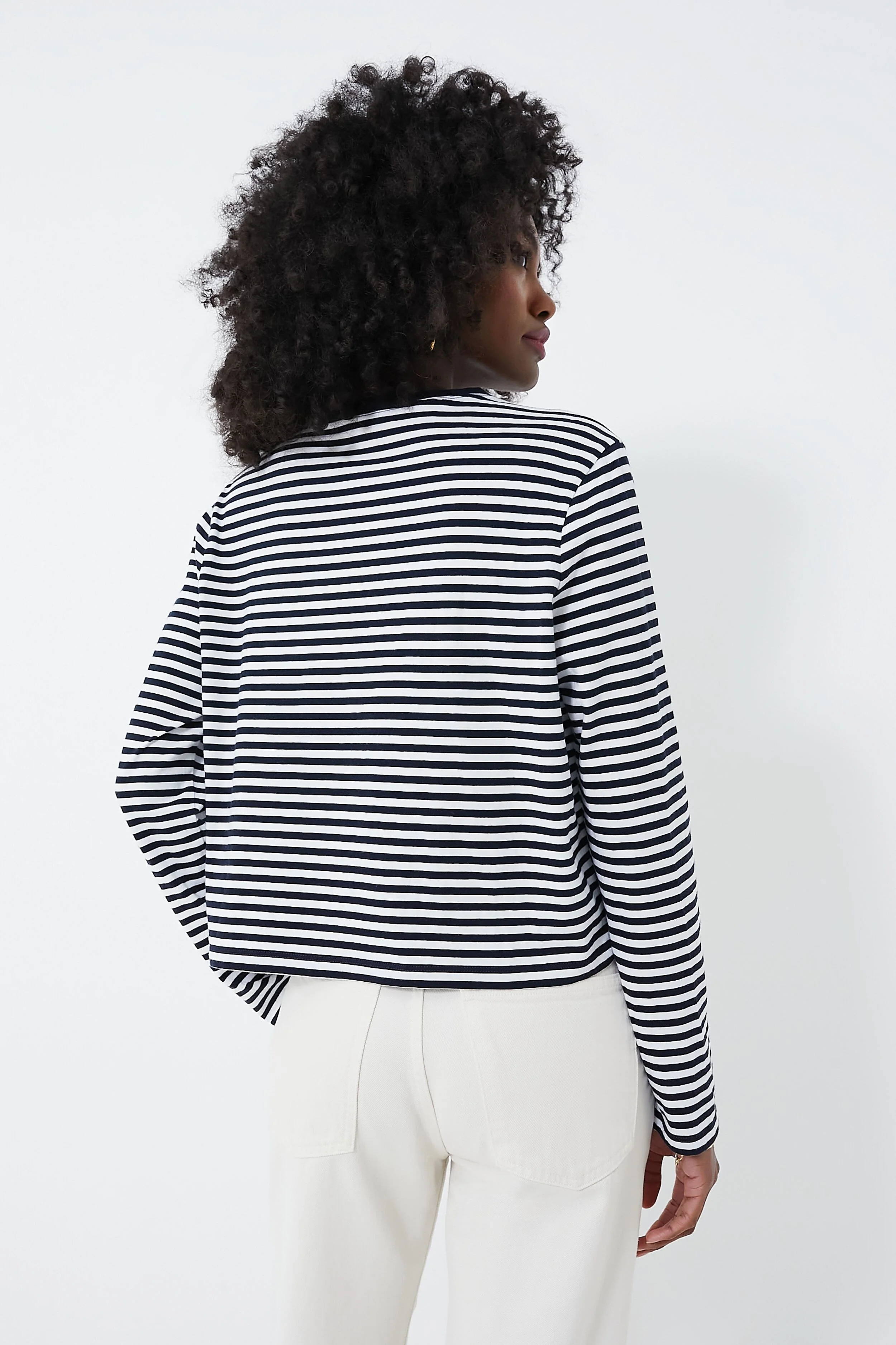 The Navy and White Venice Tee - Image 4