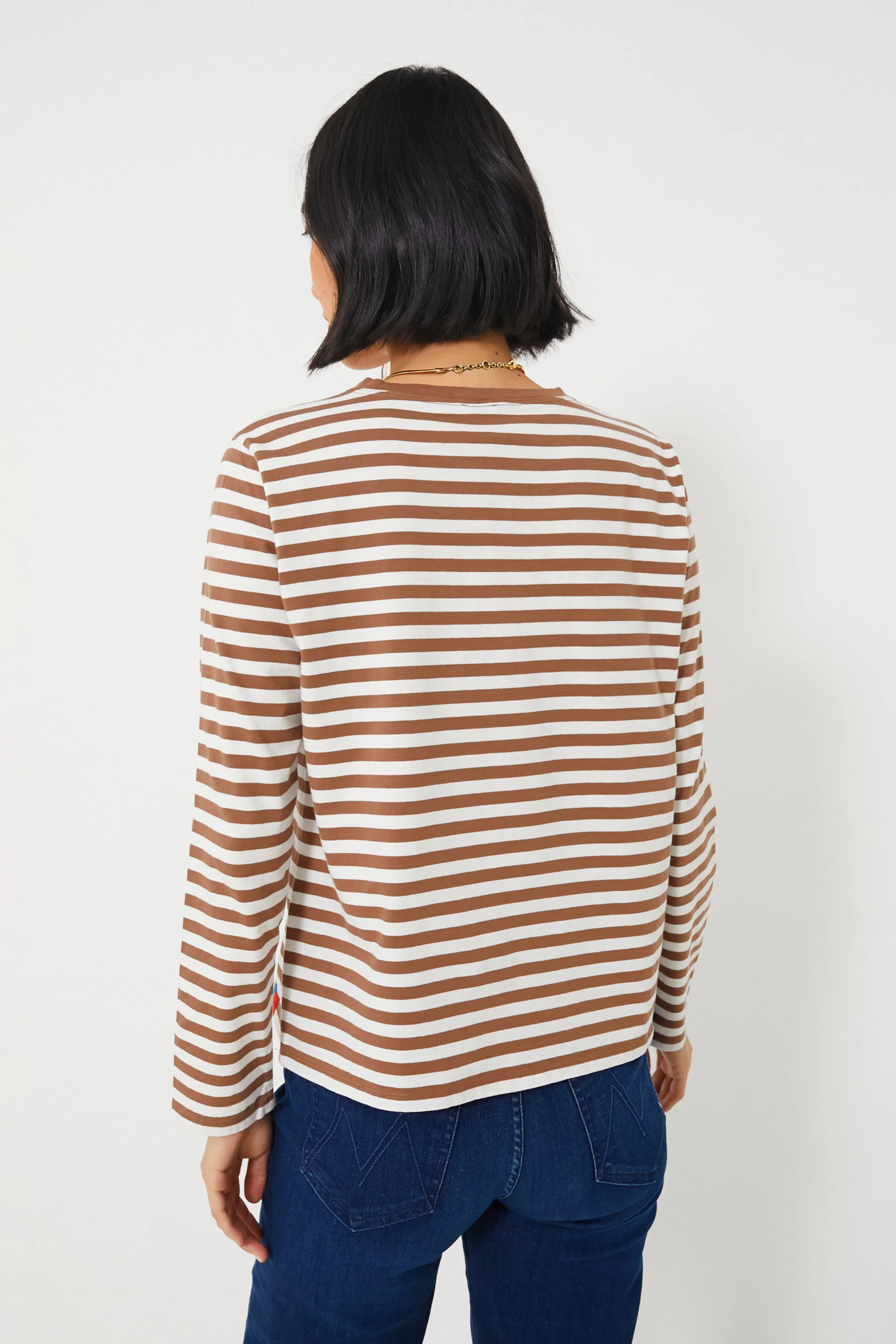 The Walnut and Cream Modern Long Tee - Image 4