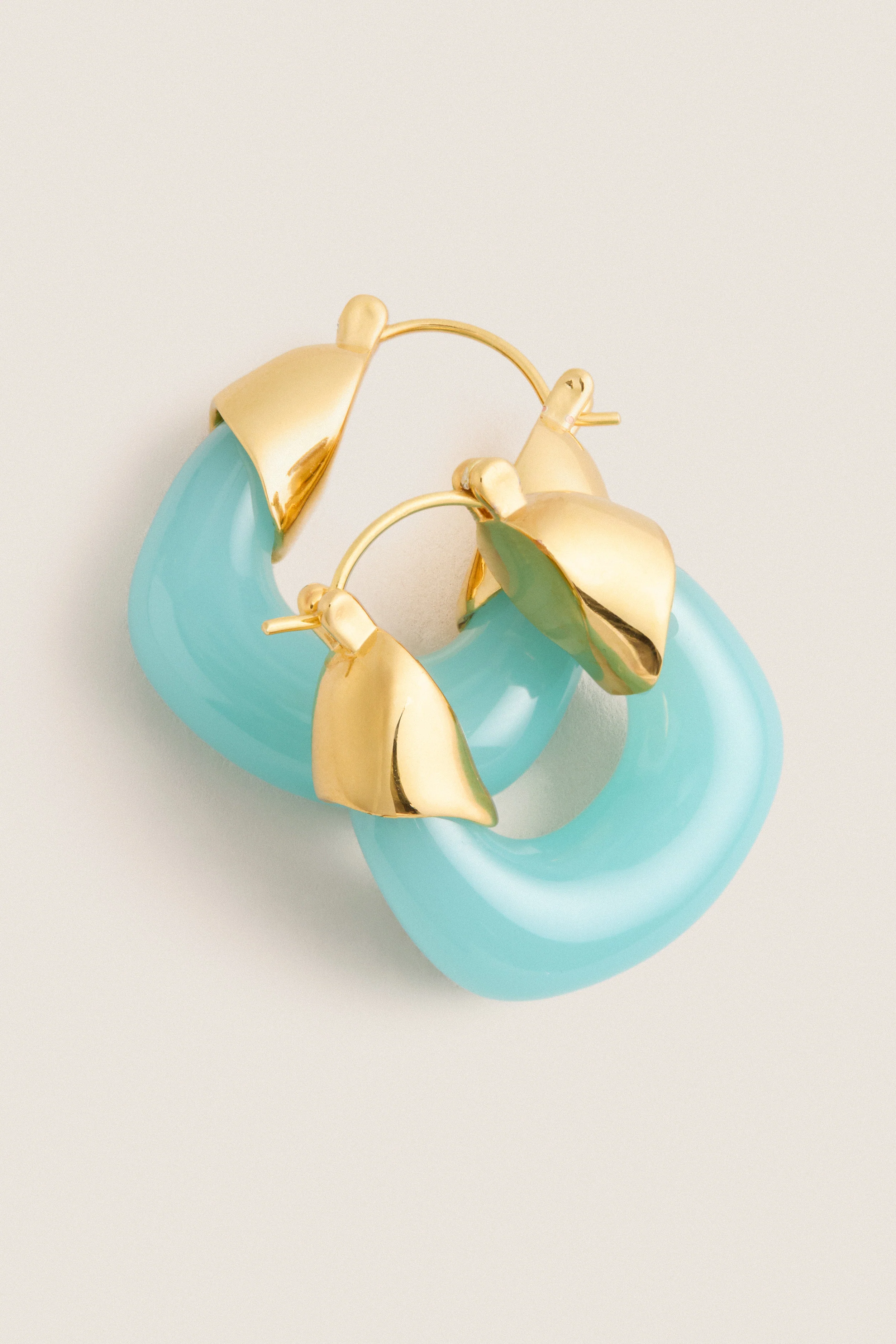 Tuckernuck x Lizzie Fortunato Amazonite Mini Organic Hoops - Image 4