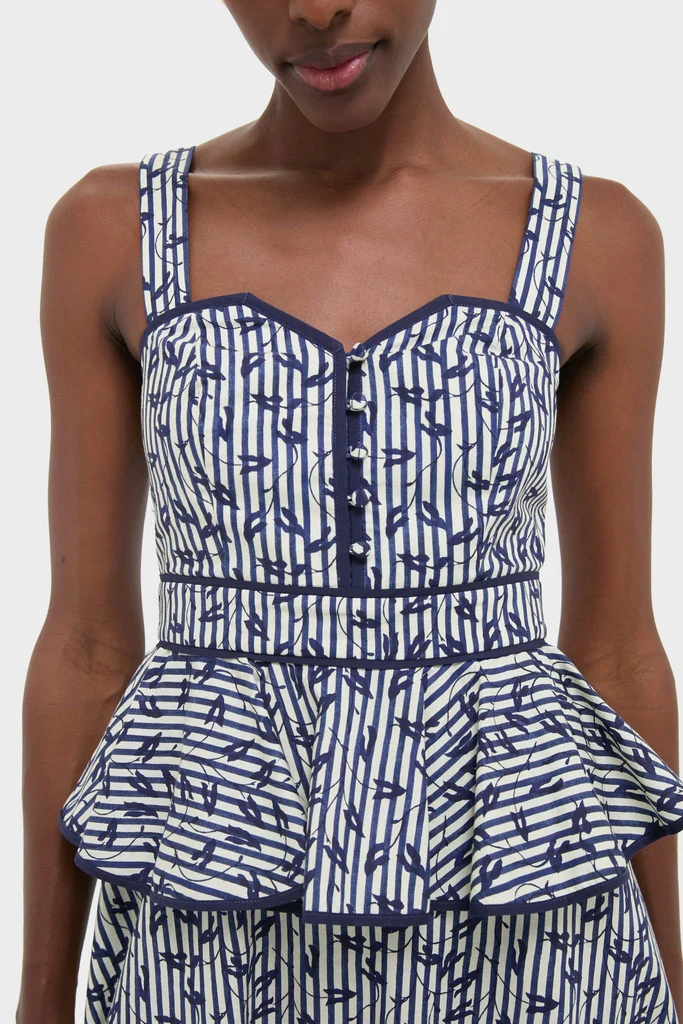 Vine Stripe Lacey Dress - Image 5