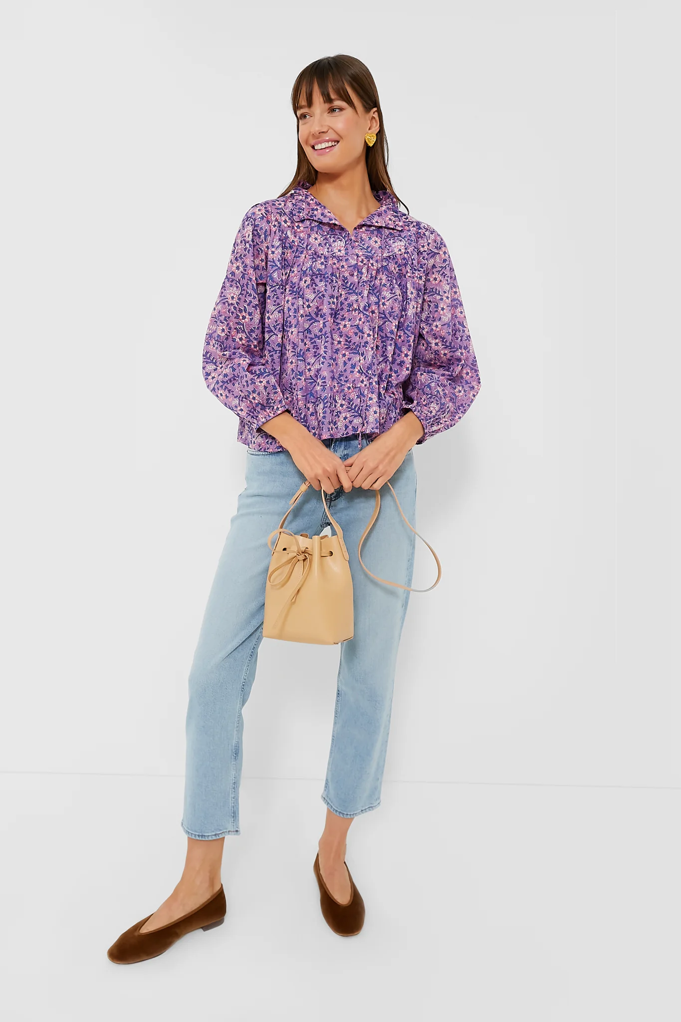 Violet Wildflower Organic Emmaline Blouse - Image 6