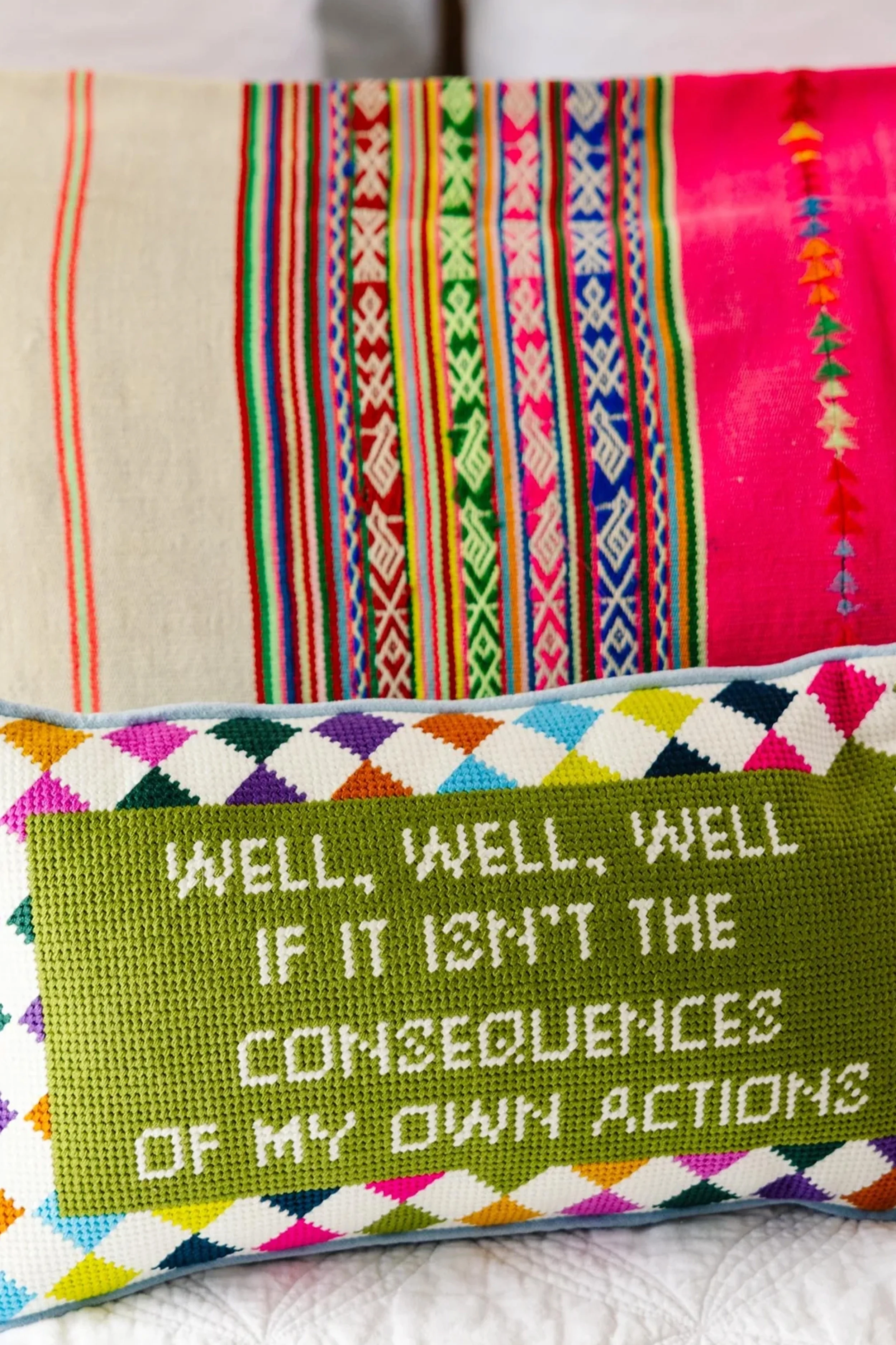 Well Well Well Needlepoint Pillow - Image 2