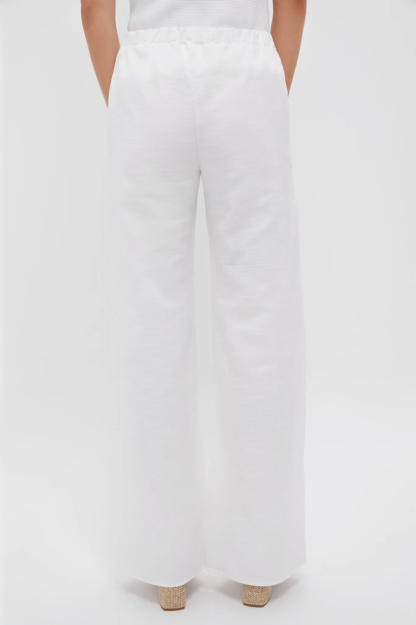 White Anish Textured Pants - Image 4
