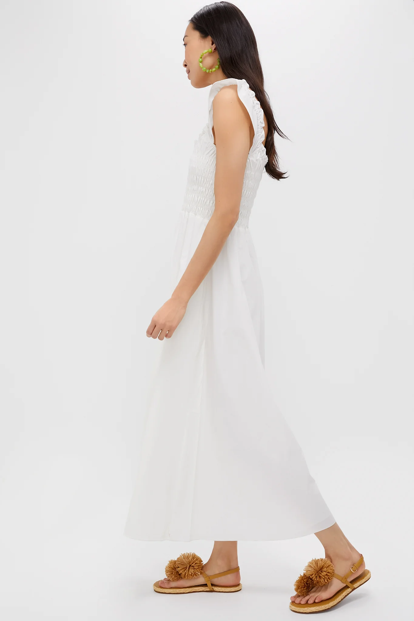 White Eudora Midi Dress - Image 3