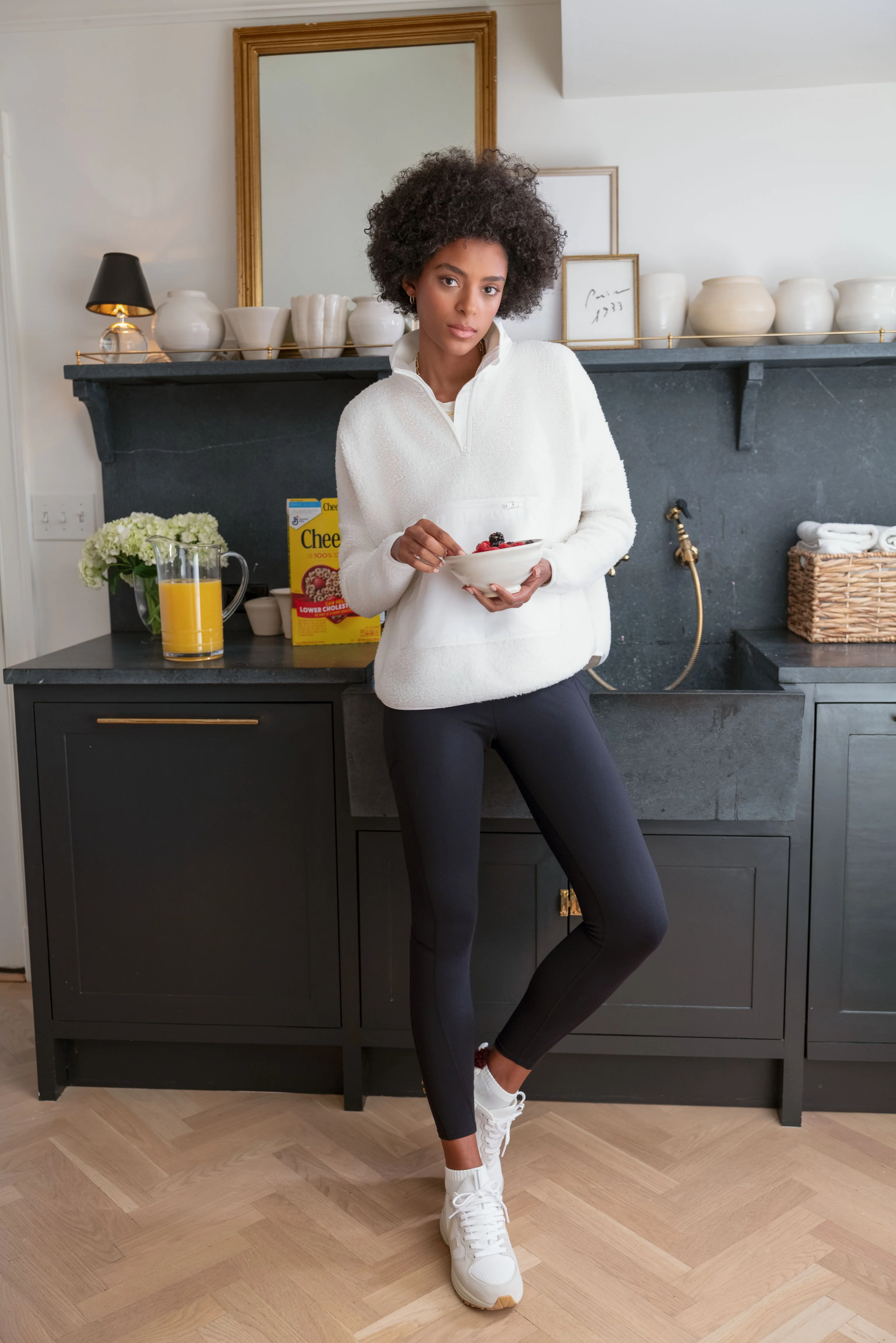 White Fleece Cady Quarter Zip - Image 2
