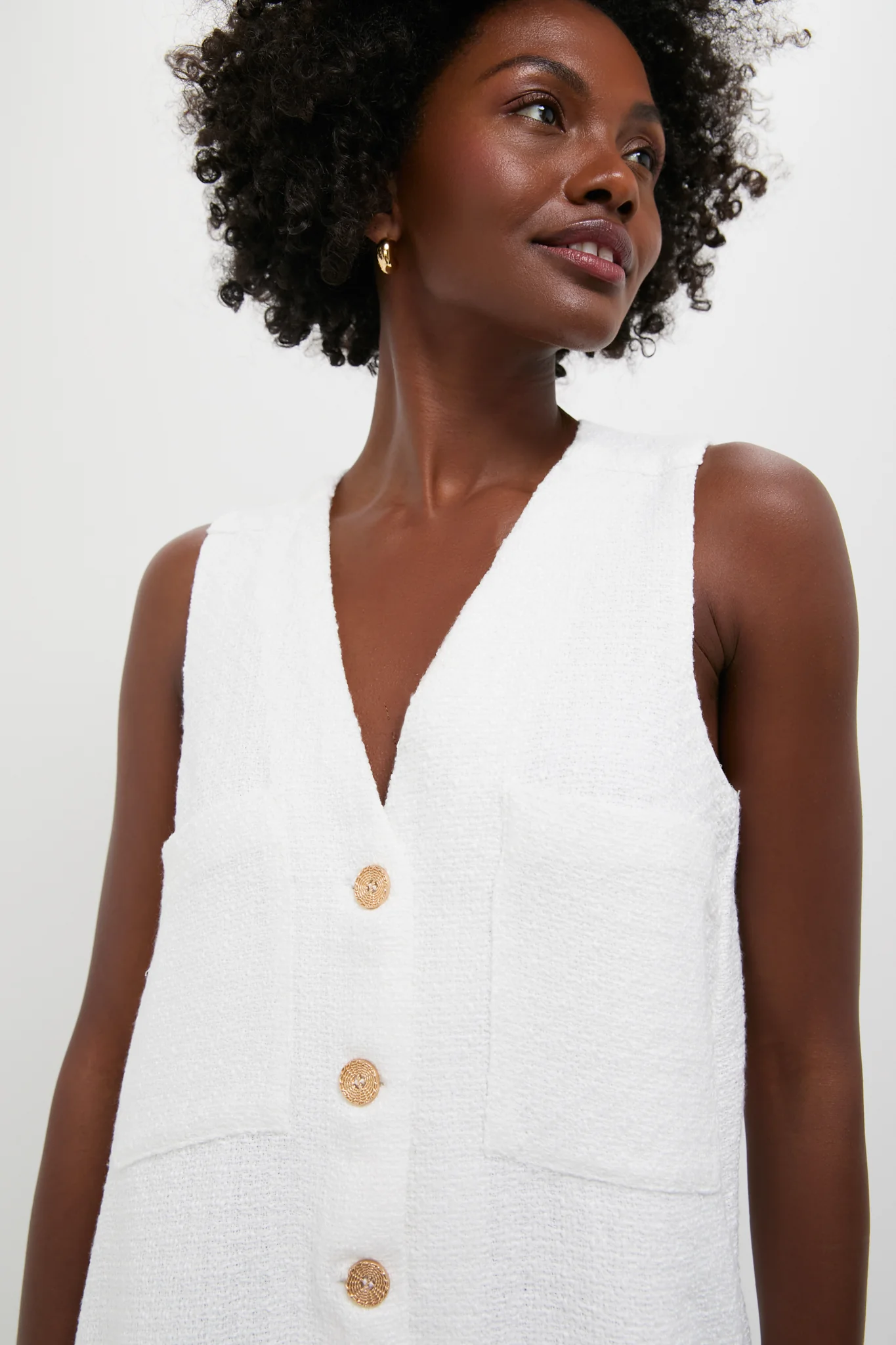 White Textured Myla Romper - Image 5