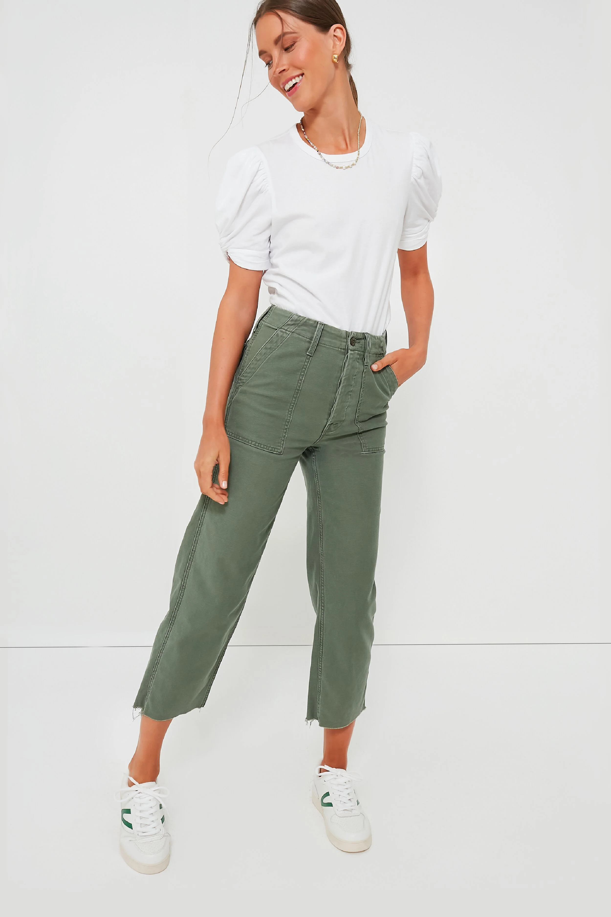 White Vesty Puff Short Sleeve Crewneck - Image 2