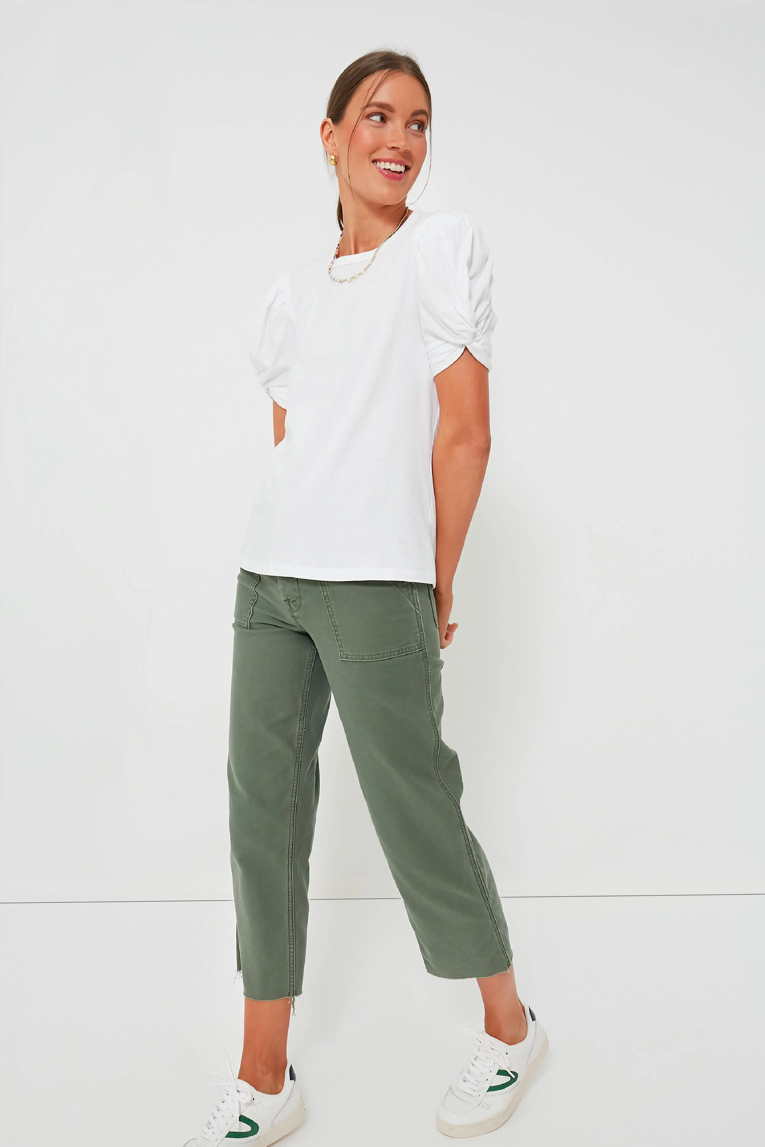 White Vesty Puff Short Sleeve Crewneck - Image 5