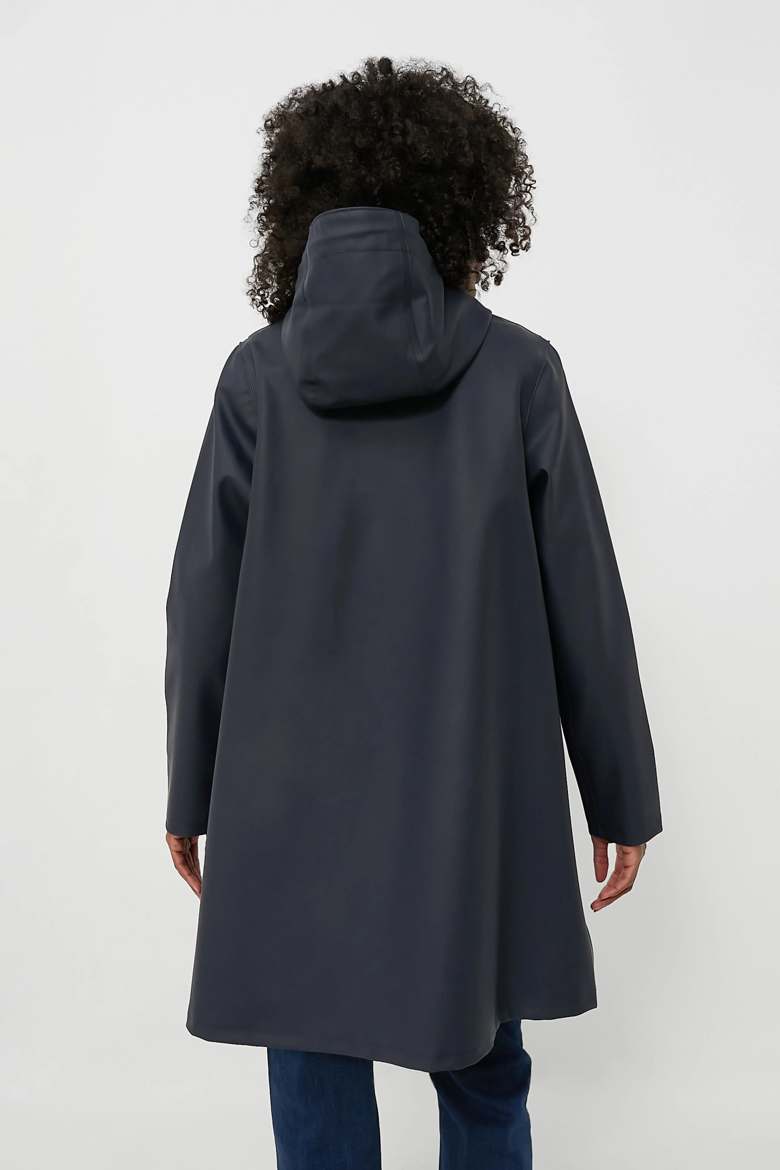 Navy Mosebacke Raincoat - Image 4