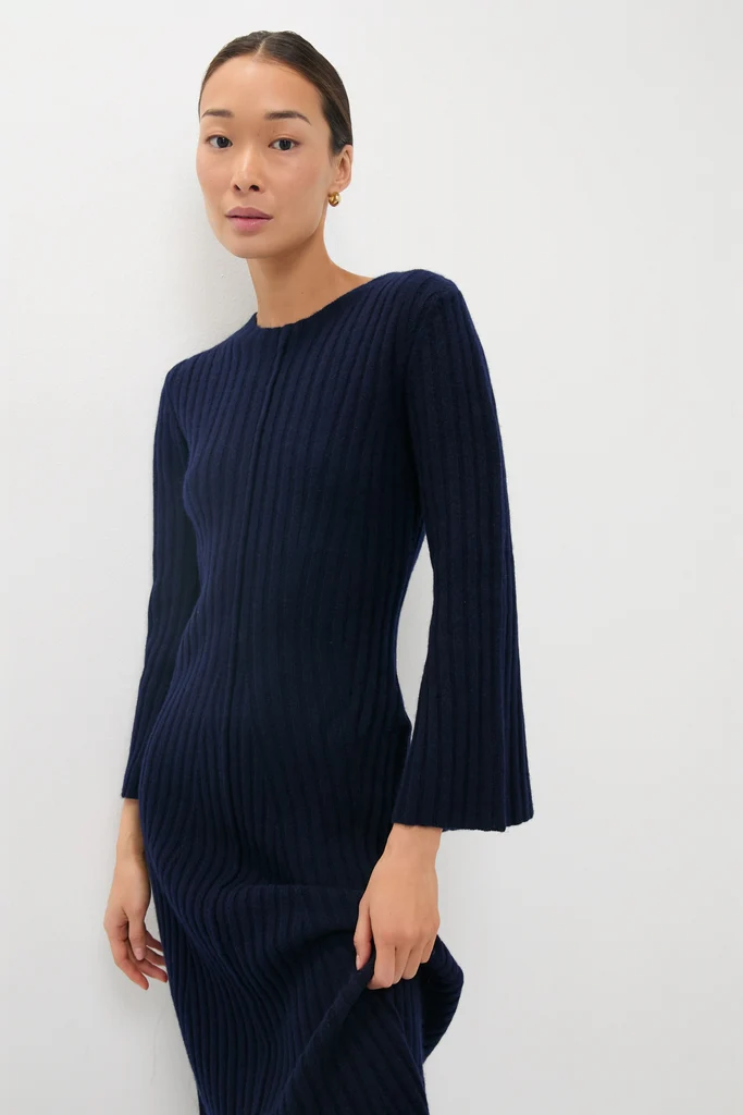 Navy Althea Sweater Dress - Image 6